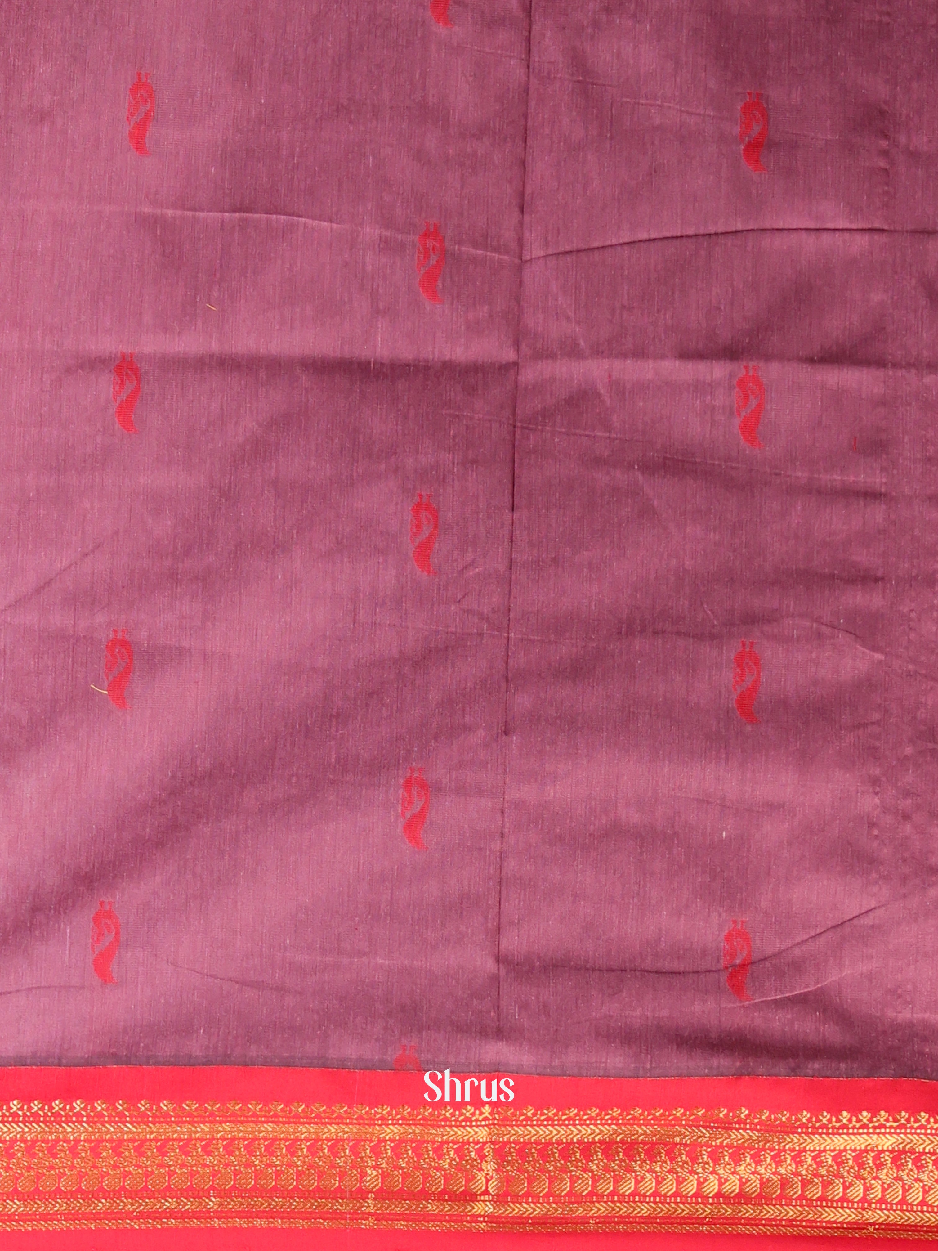 Purple & Maroon - Kalyani Cotton salwar unstitch - Shop on Shrus.com