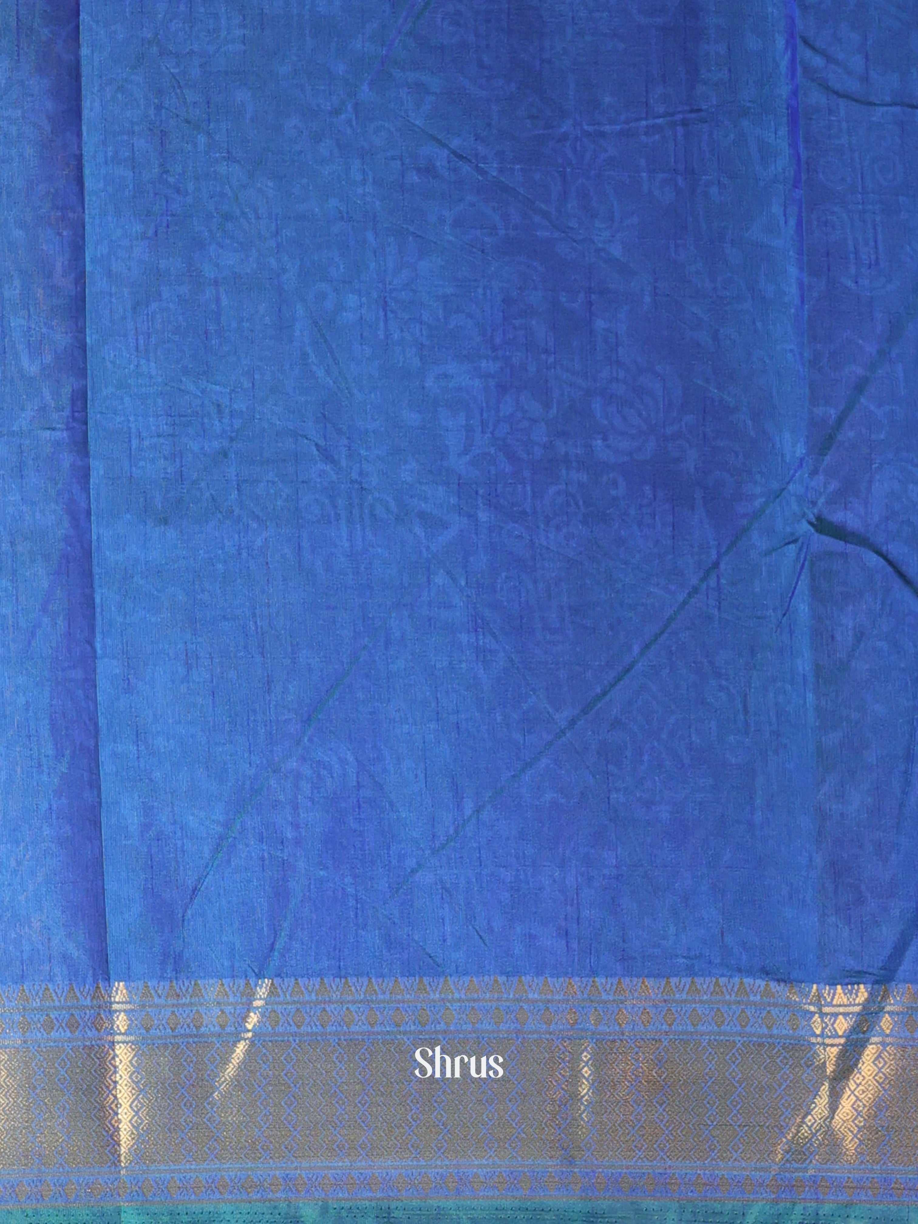 Green & Blue - Semi Patola Saree - Shop on Shrus.com