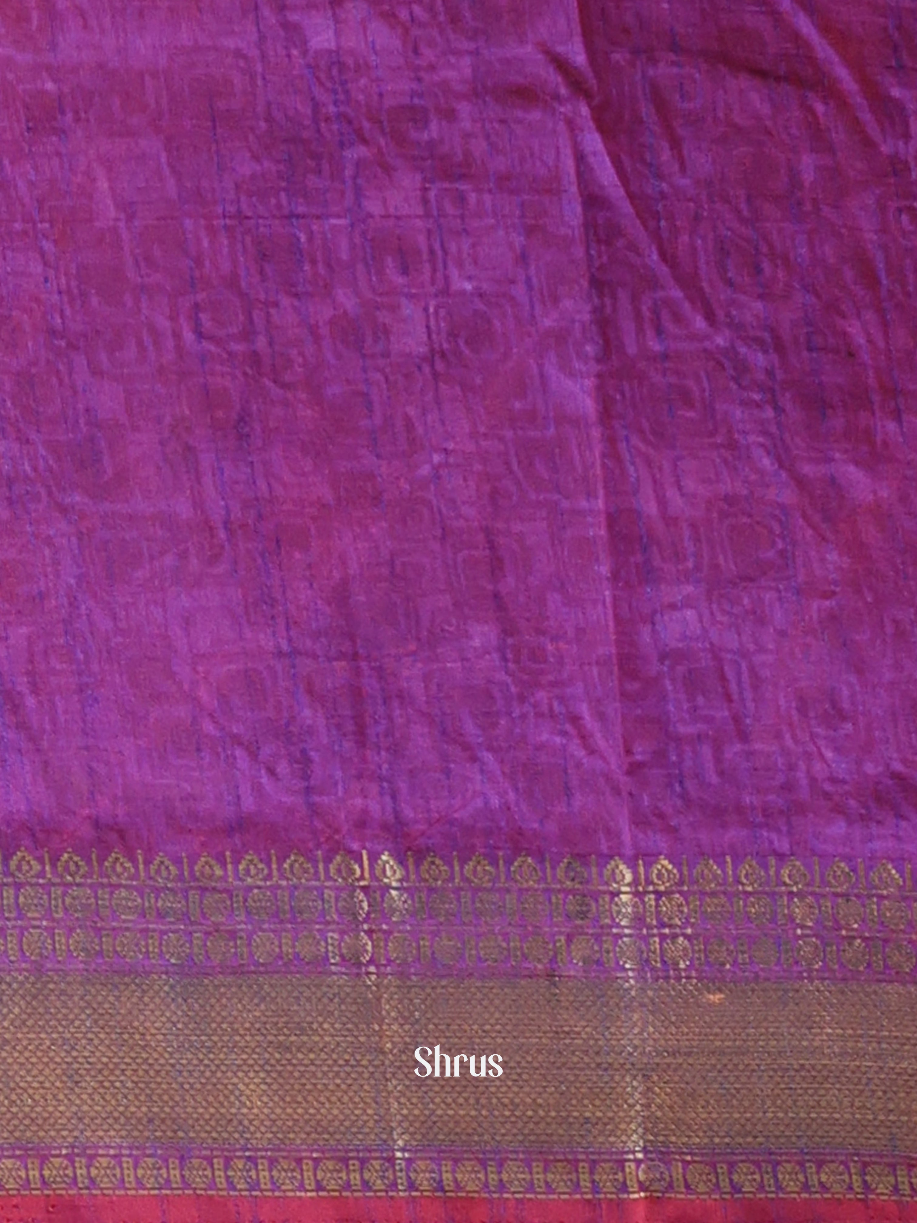 Pink & Purple - Semi Patola Saree - Shop on Shrus.com