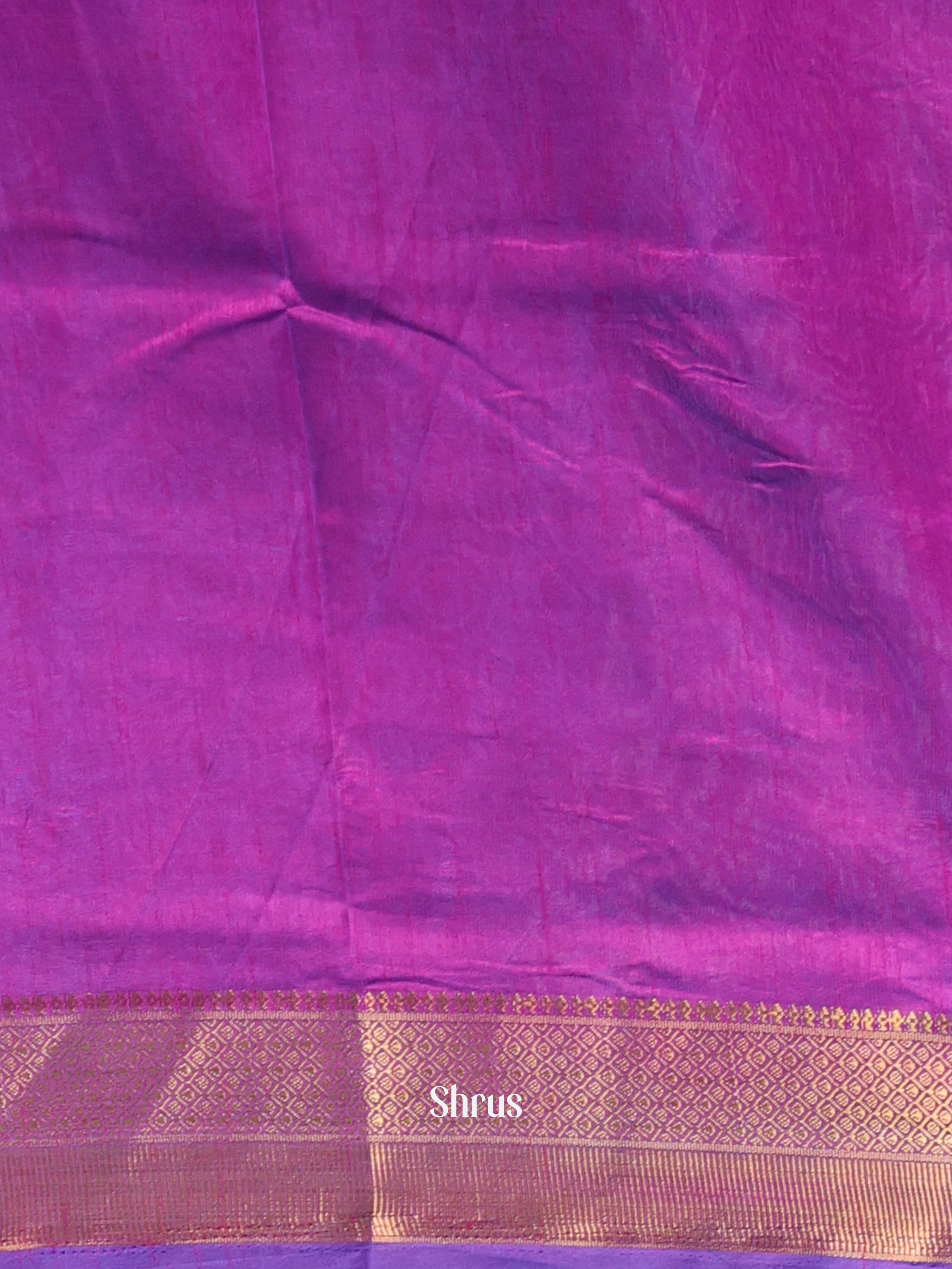 Blue & Purple - Semi Patola Saree - Shop on Shrus.com