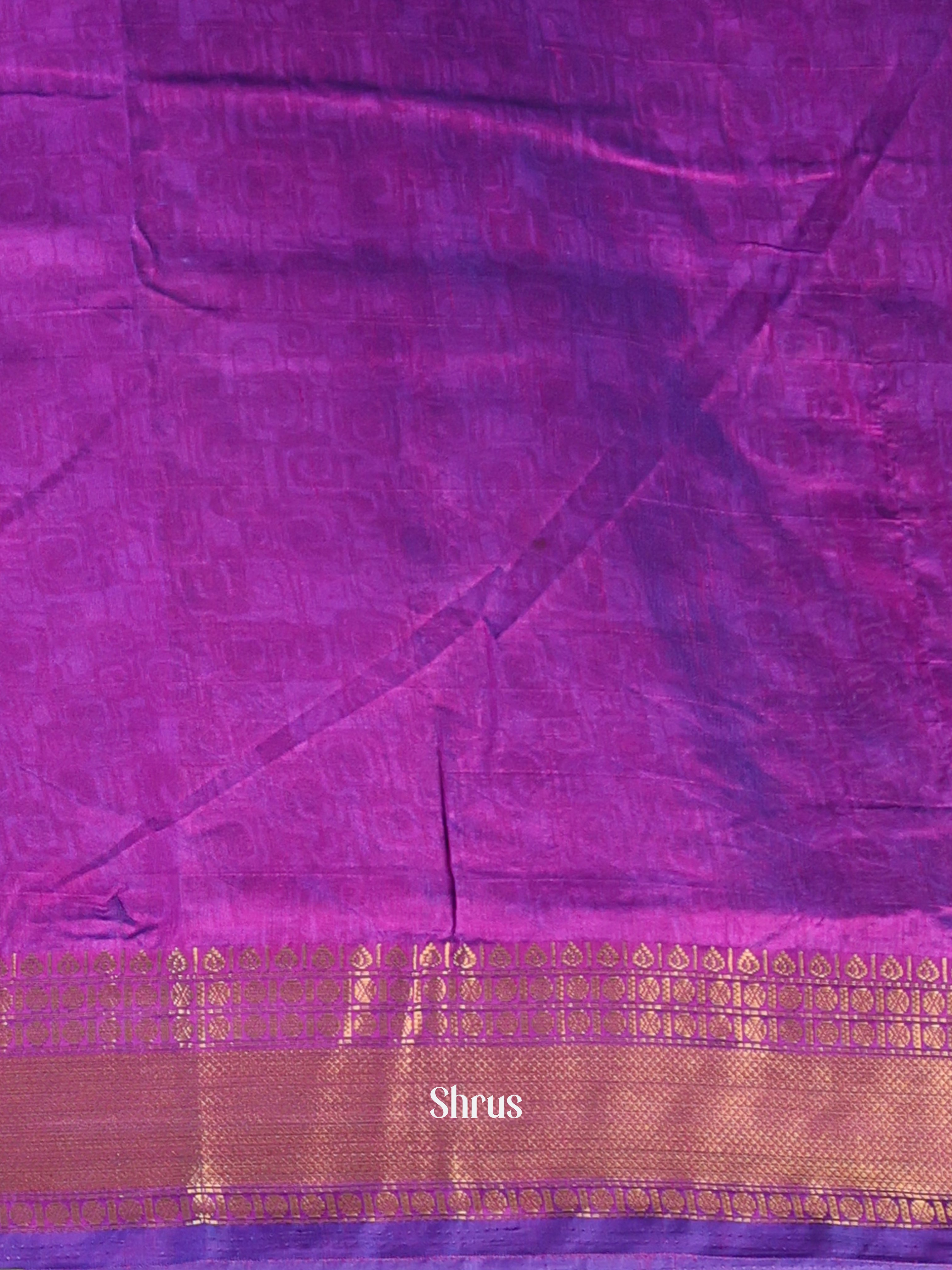 Blue & Purple - Semi Patola Saree - Shop on Shrus.com