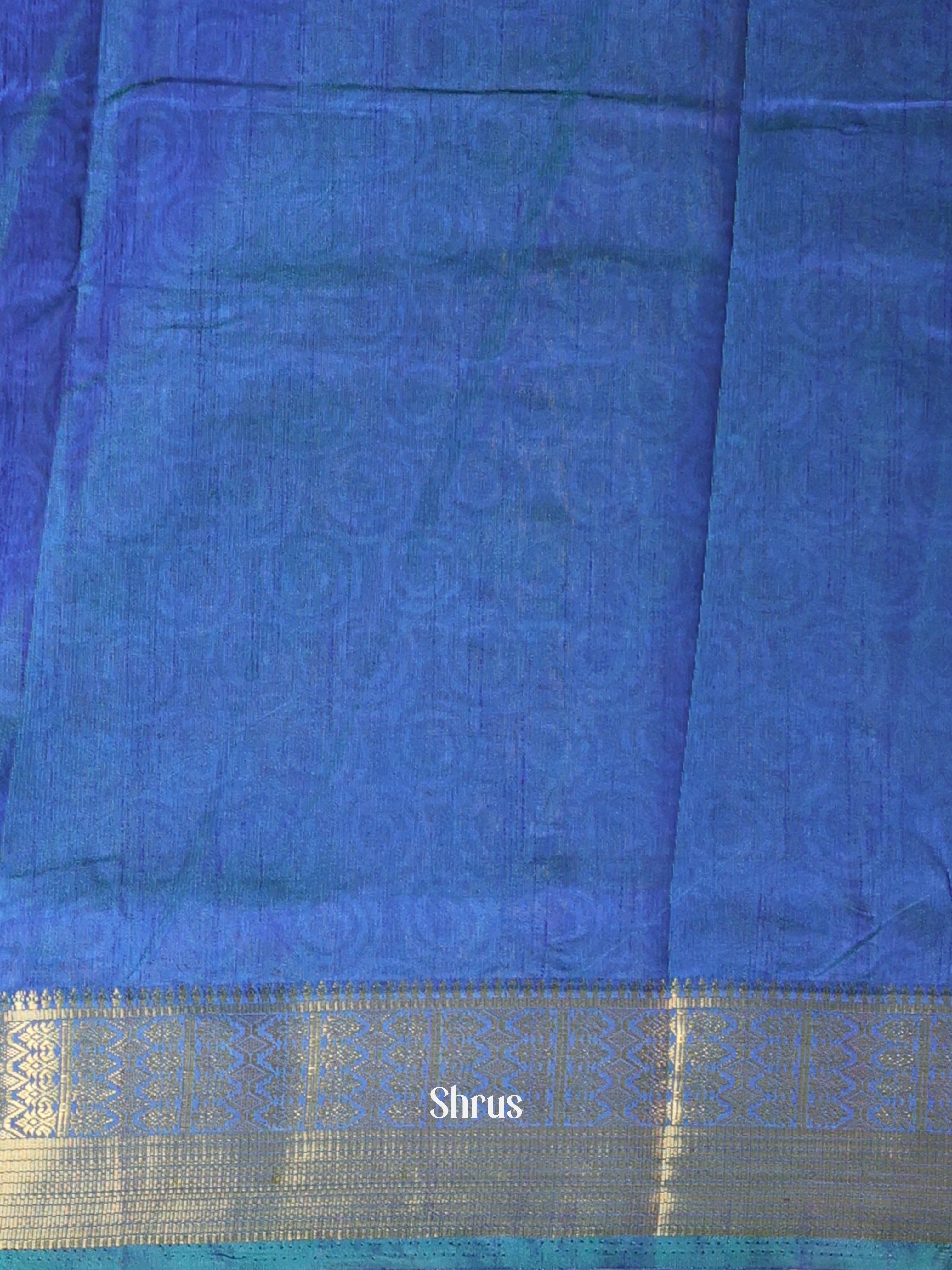 Green & Blue - Semi Patola Saree - Shop on Shrus.com