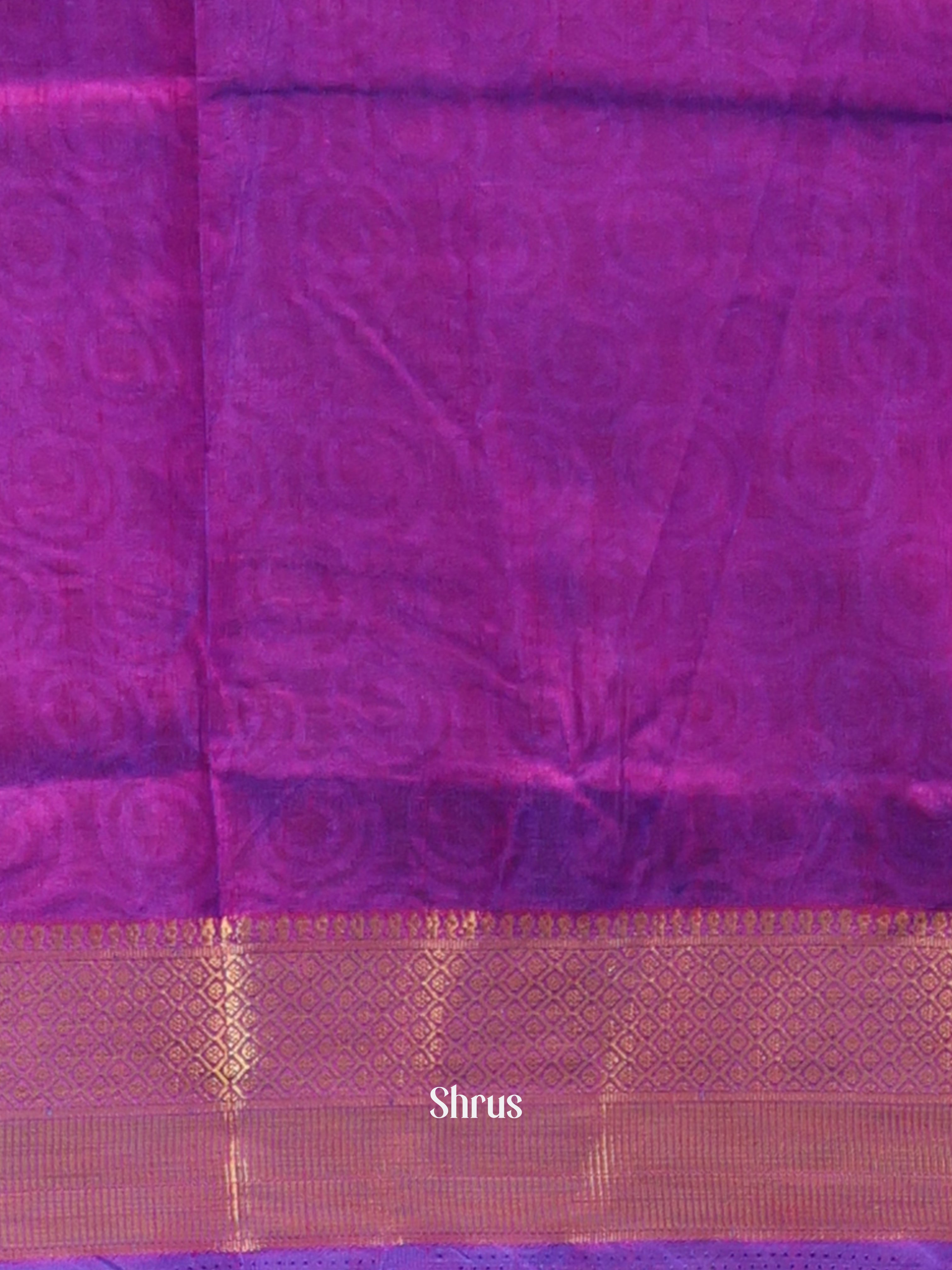 Blue & Purple - Semi Patola Saree - Shop on Shrus.com