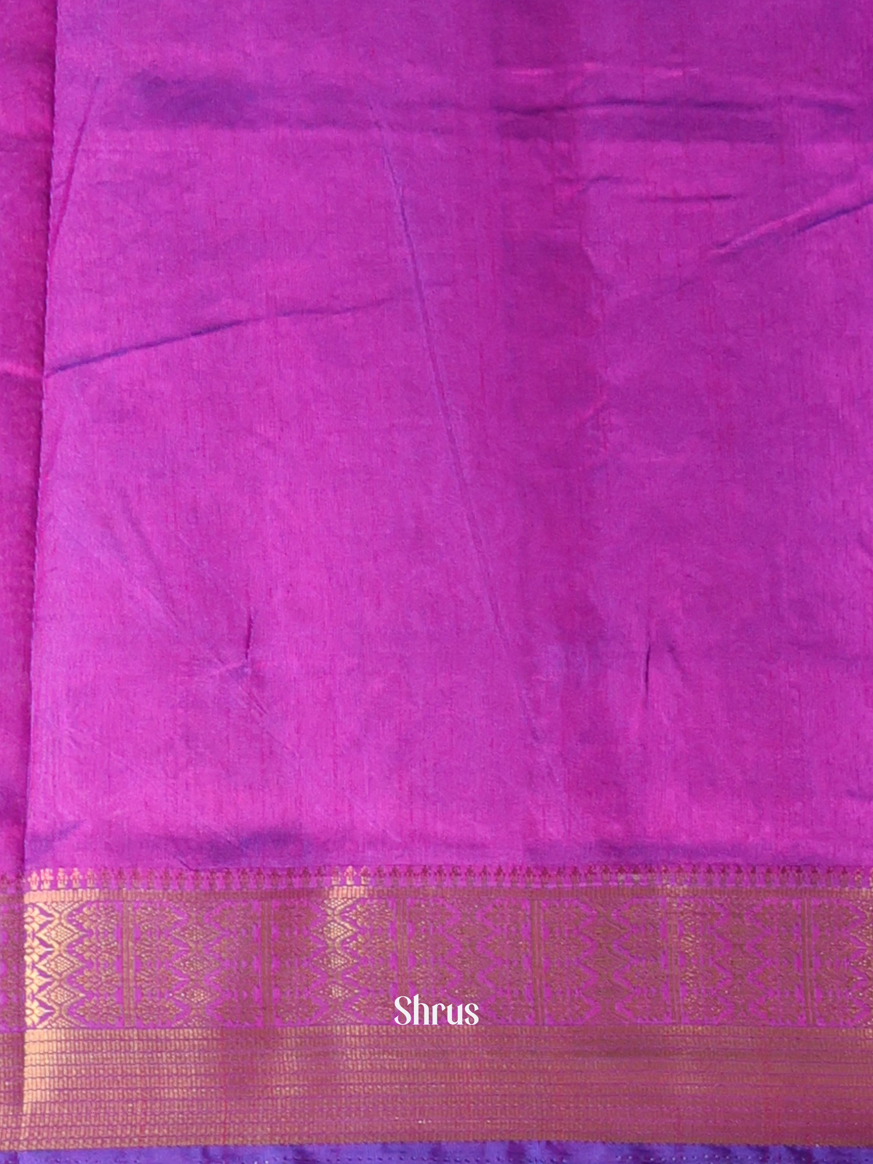 Blue & Purple - Semi Patola Saree - Shop on Shrus.com
