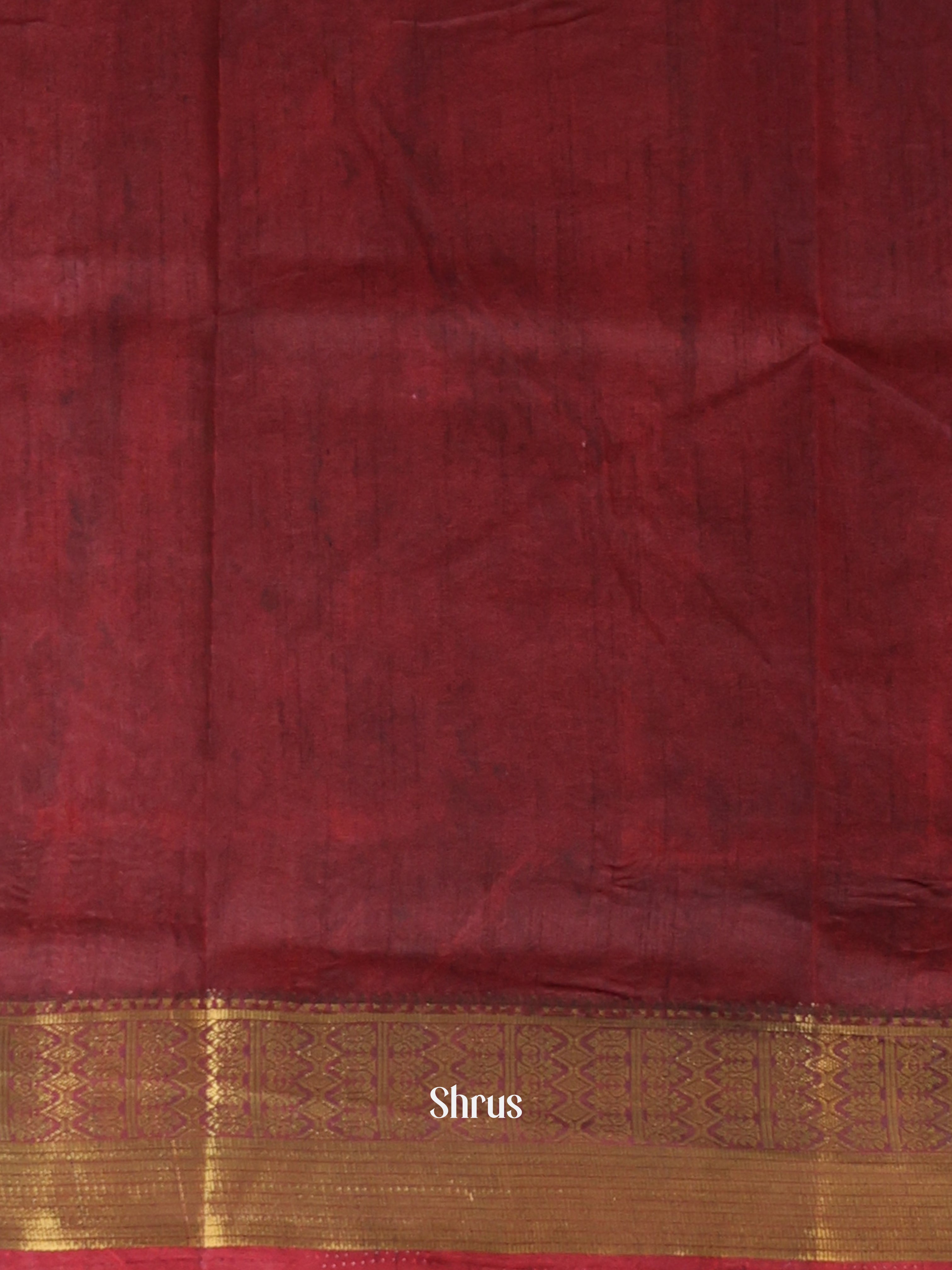 Red & Brown - Semi Patola Saree - Shop on Shrus.com