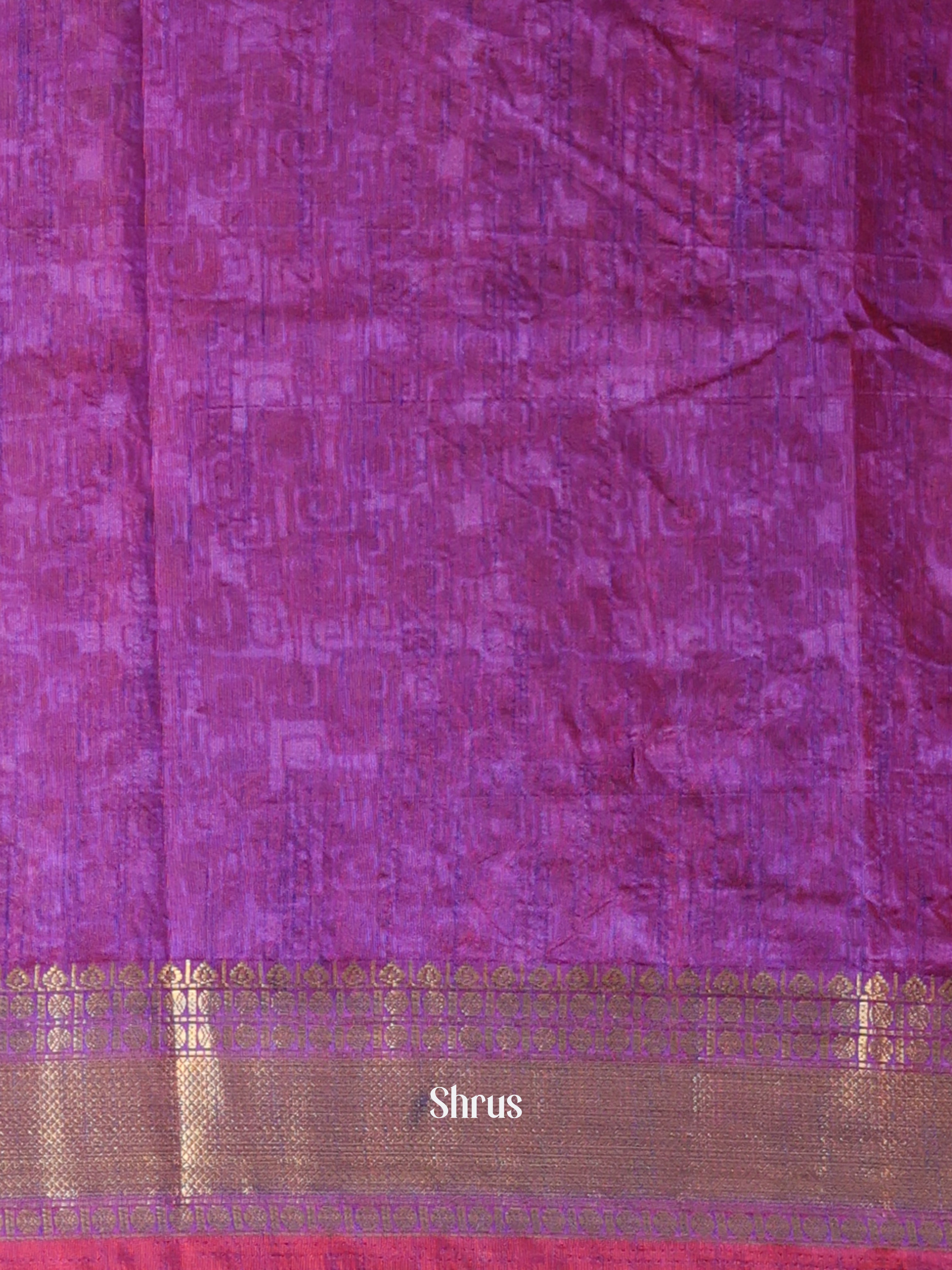 Pink & Purple - Semi Patola Saree - Shop on Shrus.com