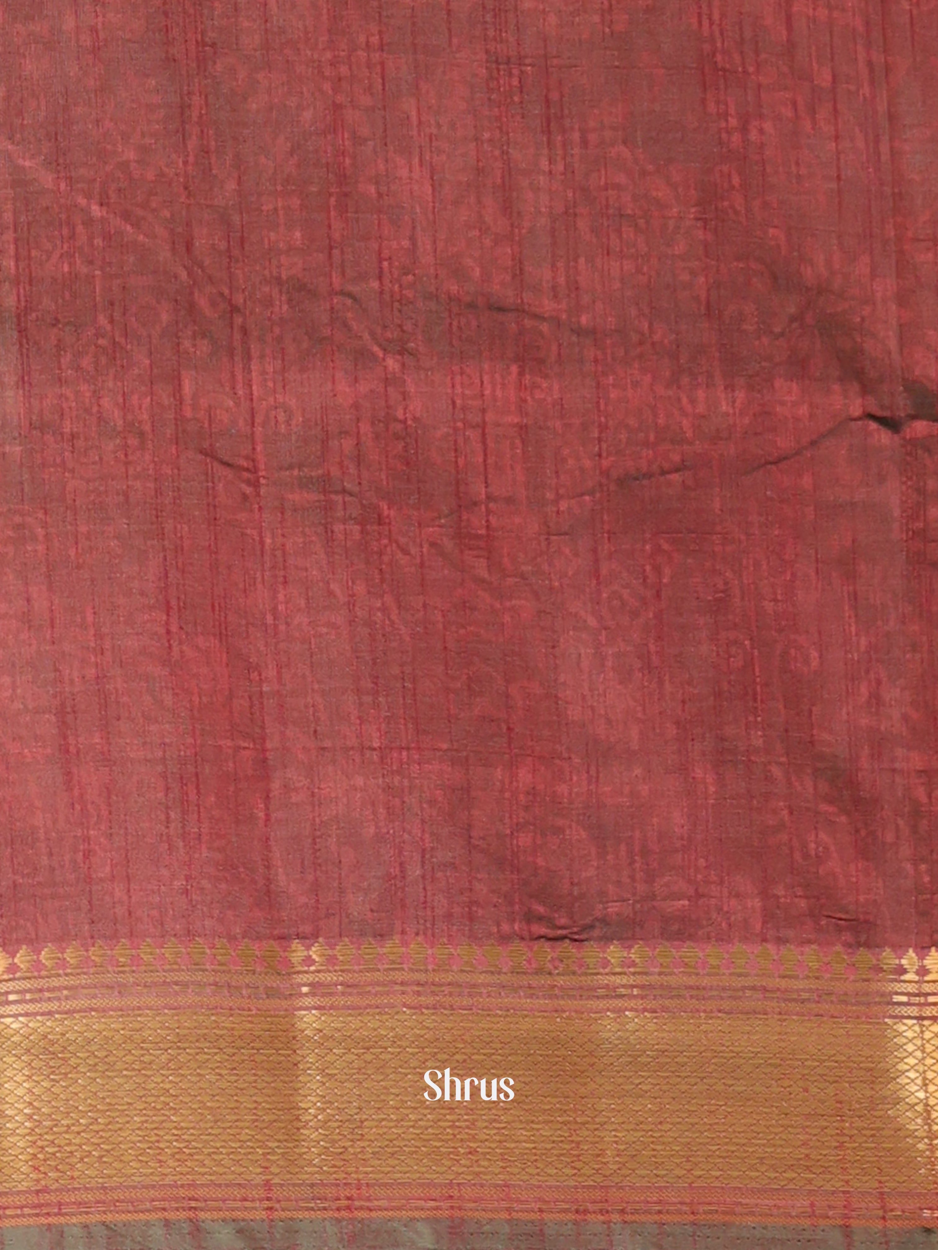 Green & Brown - Semi Patola Saree - Shop on Shrus.com
