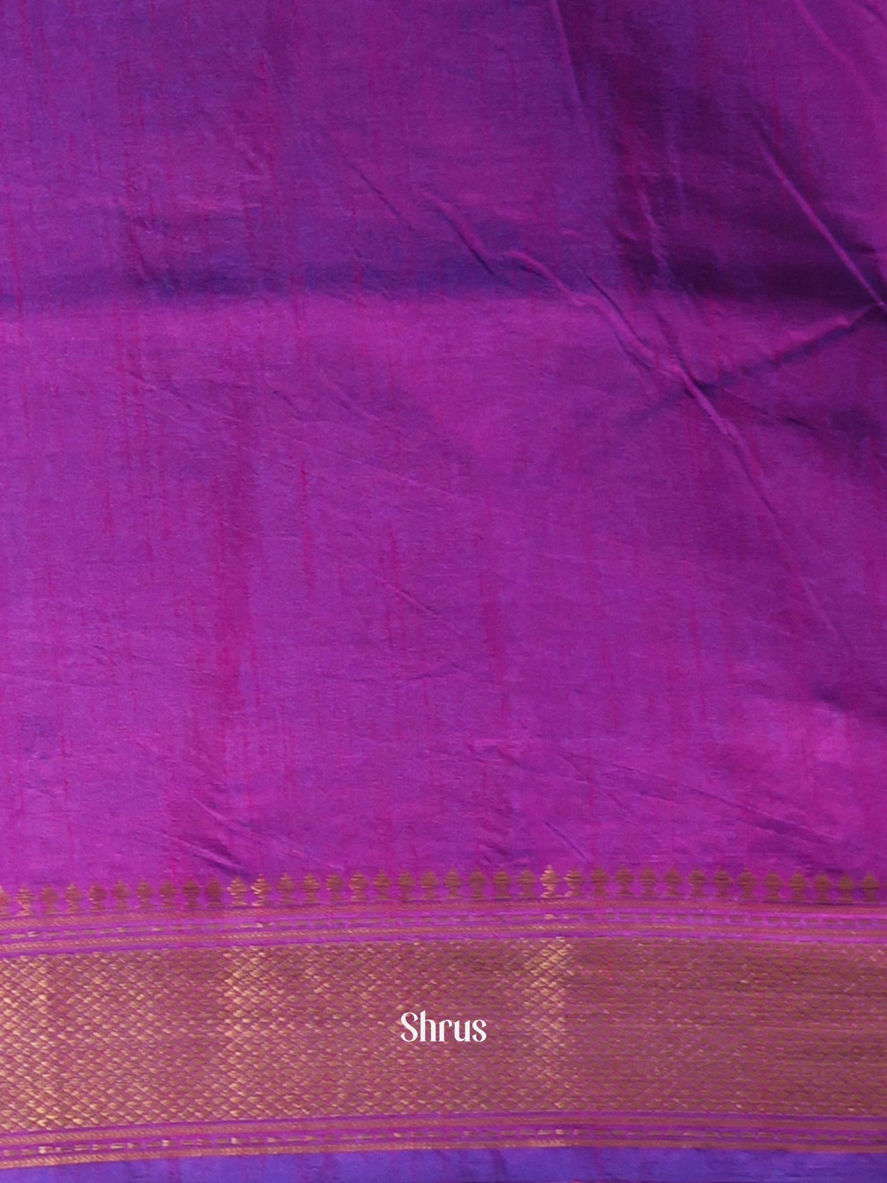 Blue & Purple - Semi Patola Saree - Shop on Shrus.com