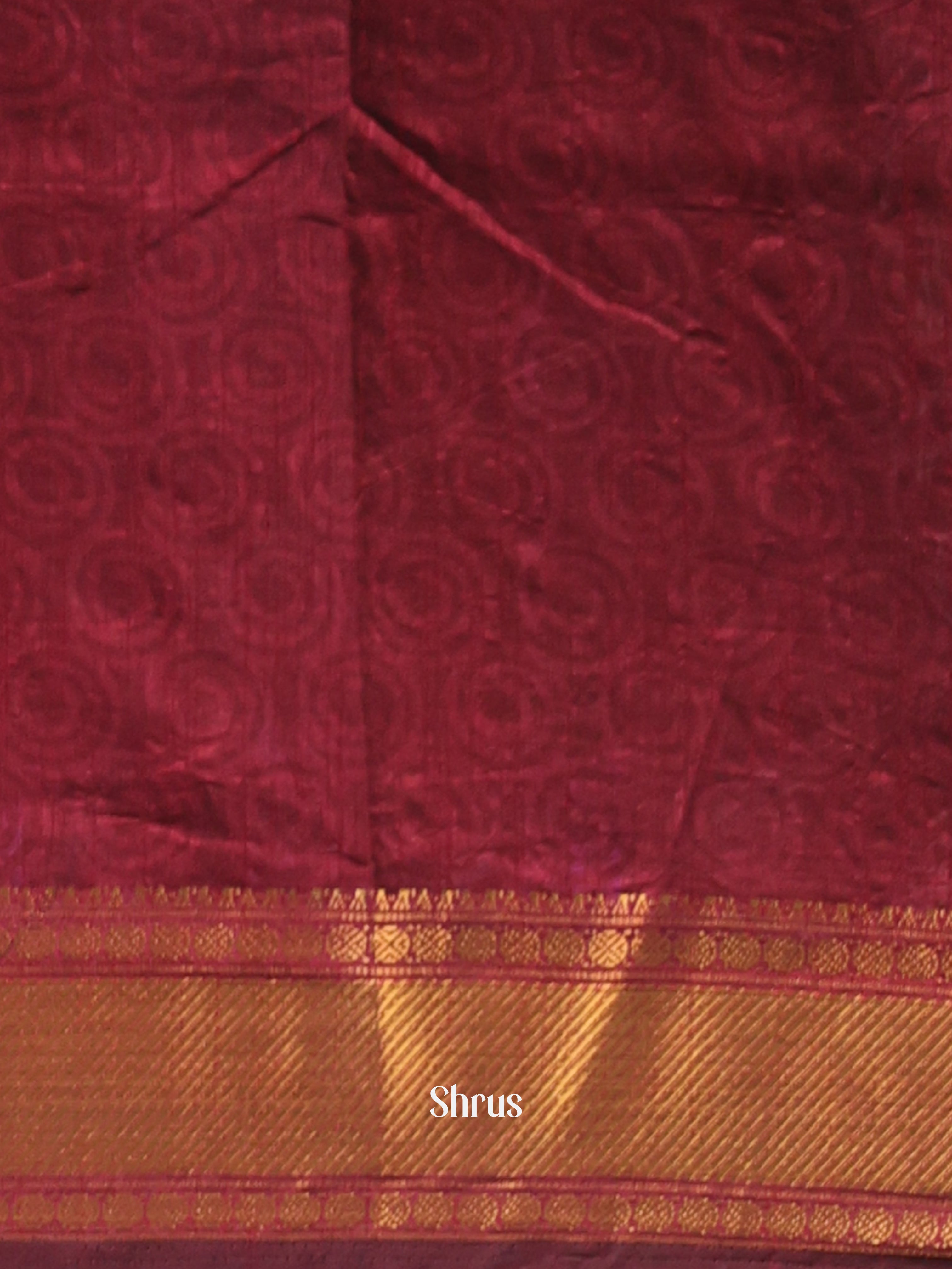 Black & Maroon - Semi Patola Saree - Shop on Shrus.com