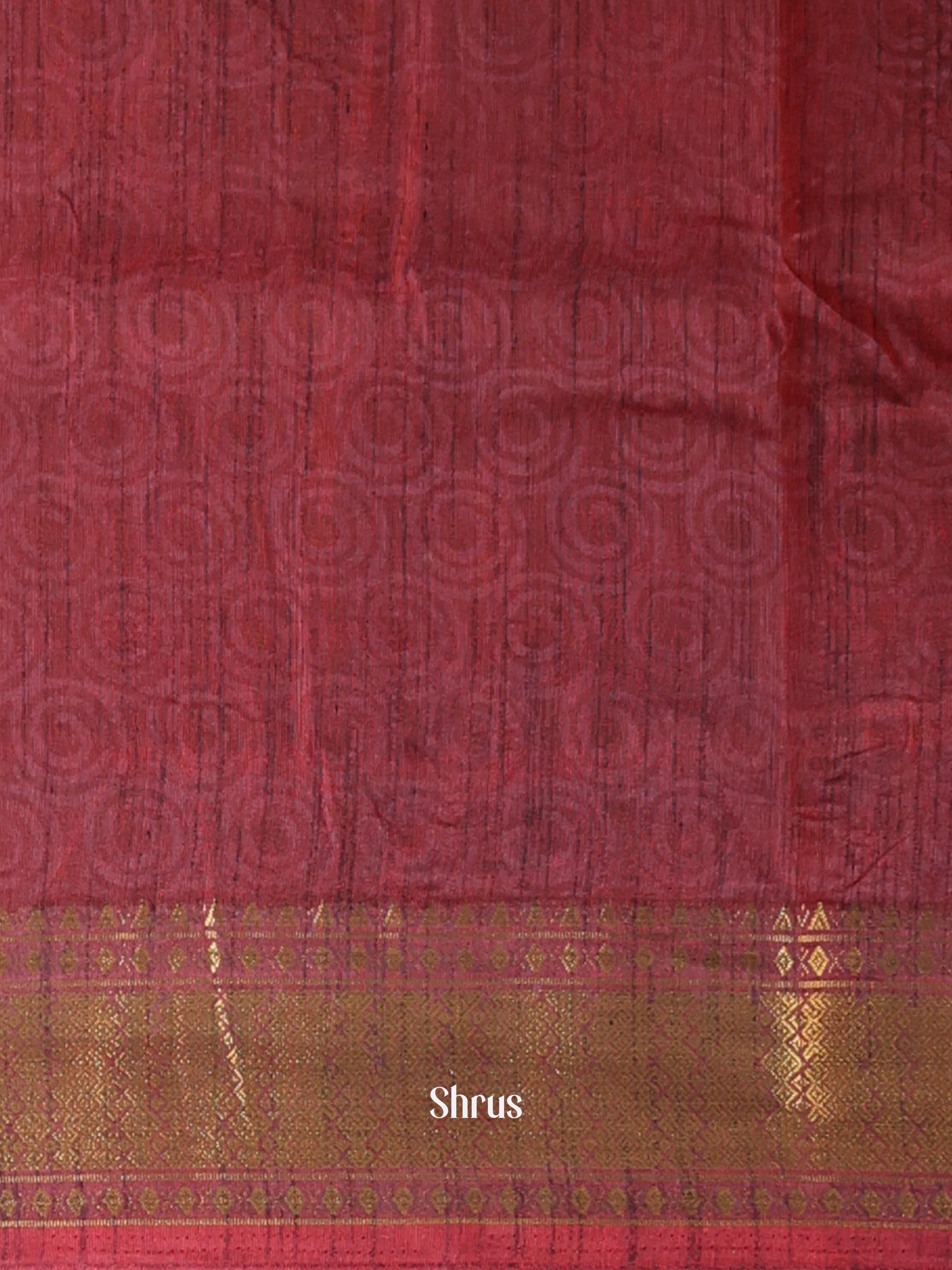 Red & Brown - Semi Patola Saree - Shop on Shrus.com