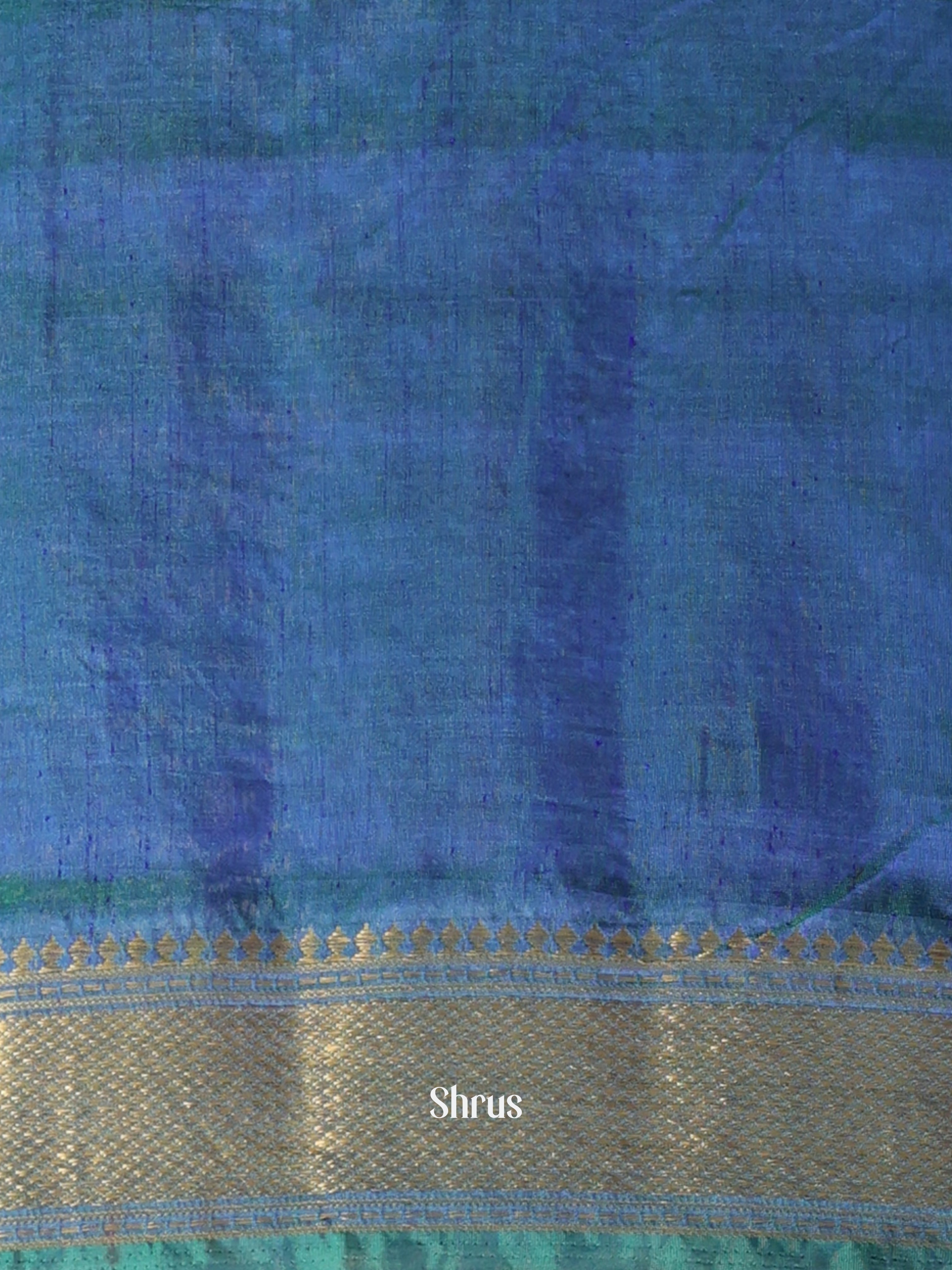 Green & Blue- Semi Patola Saree - Shop on Shrus.com