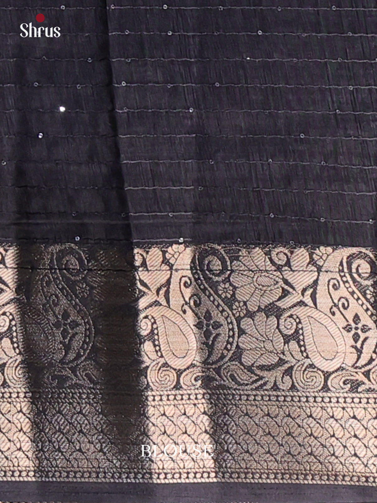 Black- Semi Tussar Saree - Shop on Shrus.com