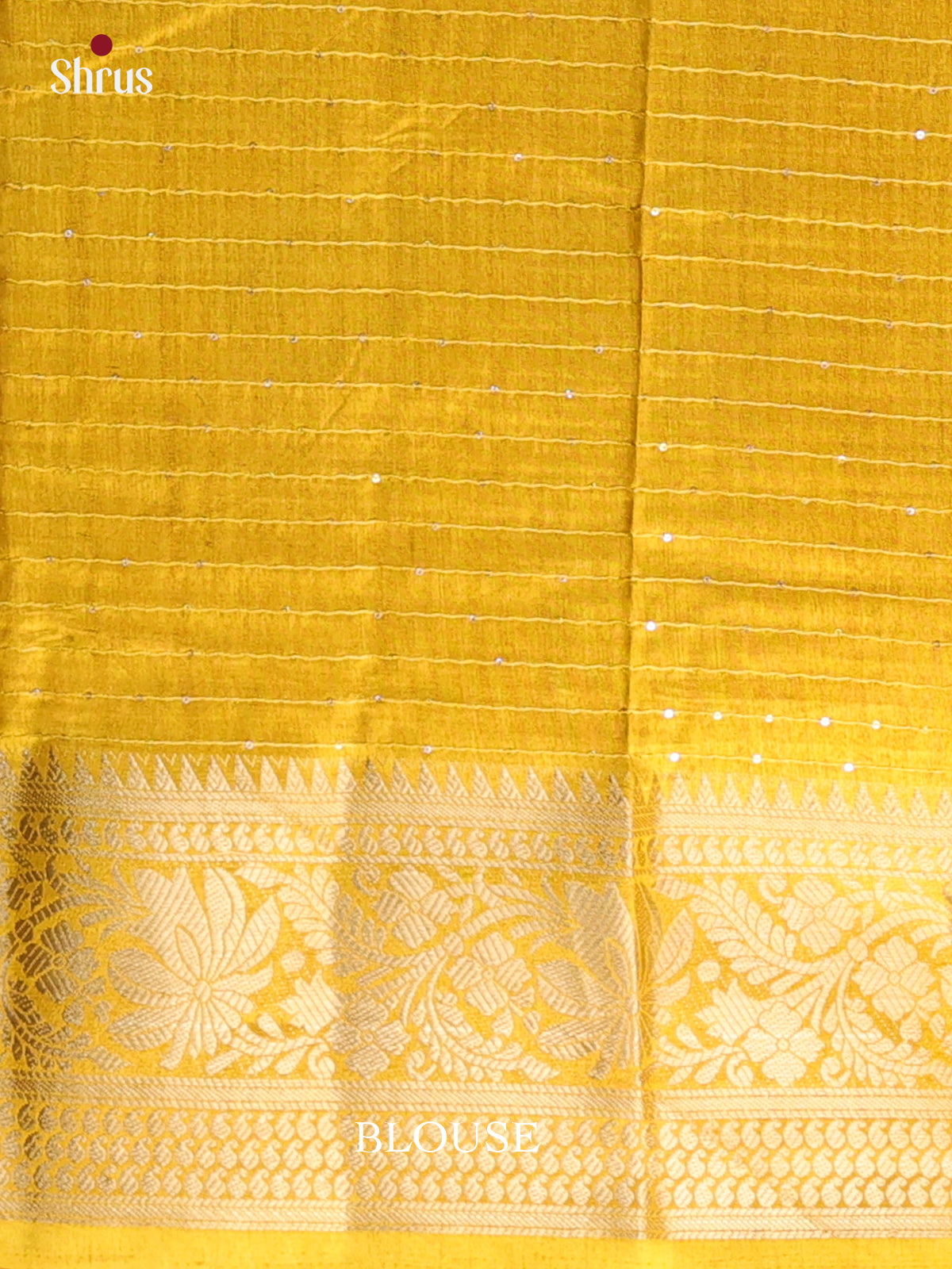 Mustard - Semi Tussar Saree - Shop on Shrus.com