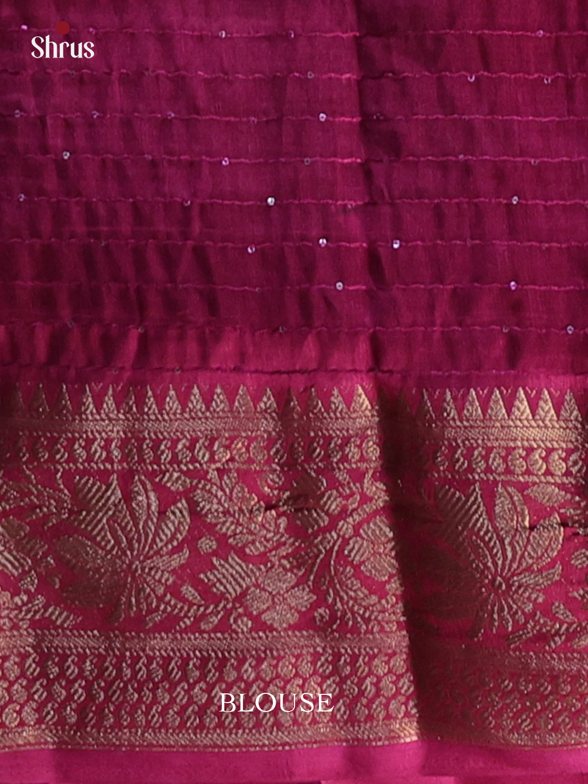 Maroon - Semi Tussar Saree - Shop on Shrus.com