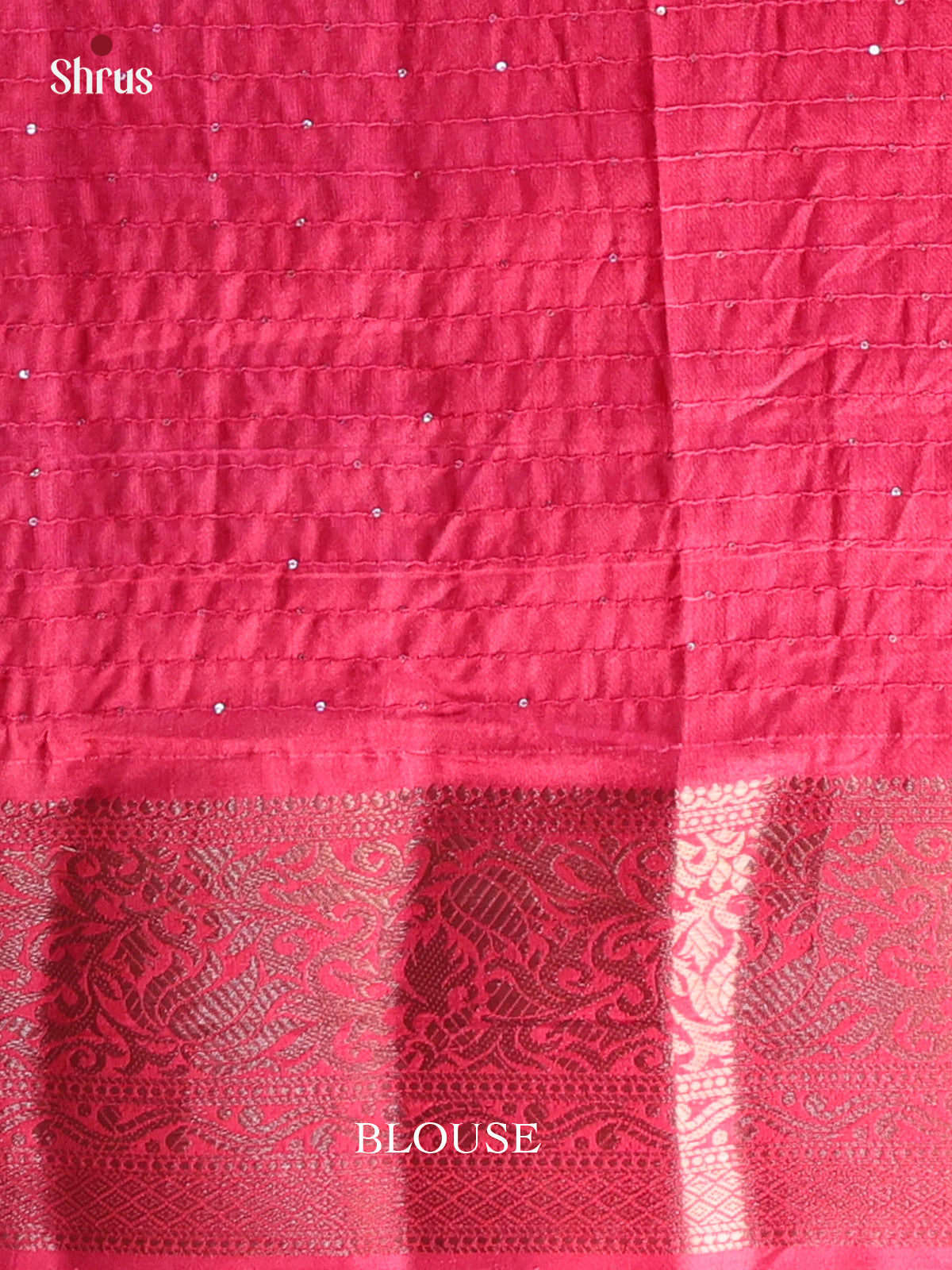 Reddish Pink - Semi Tussar Saree - Shop on Shrus.com