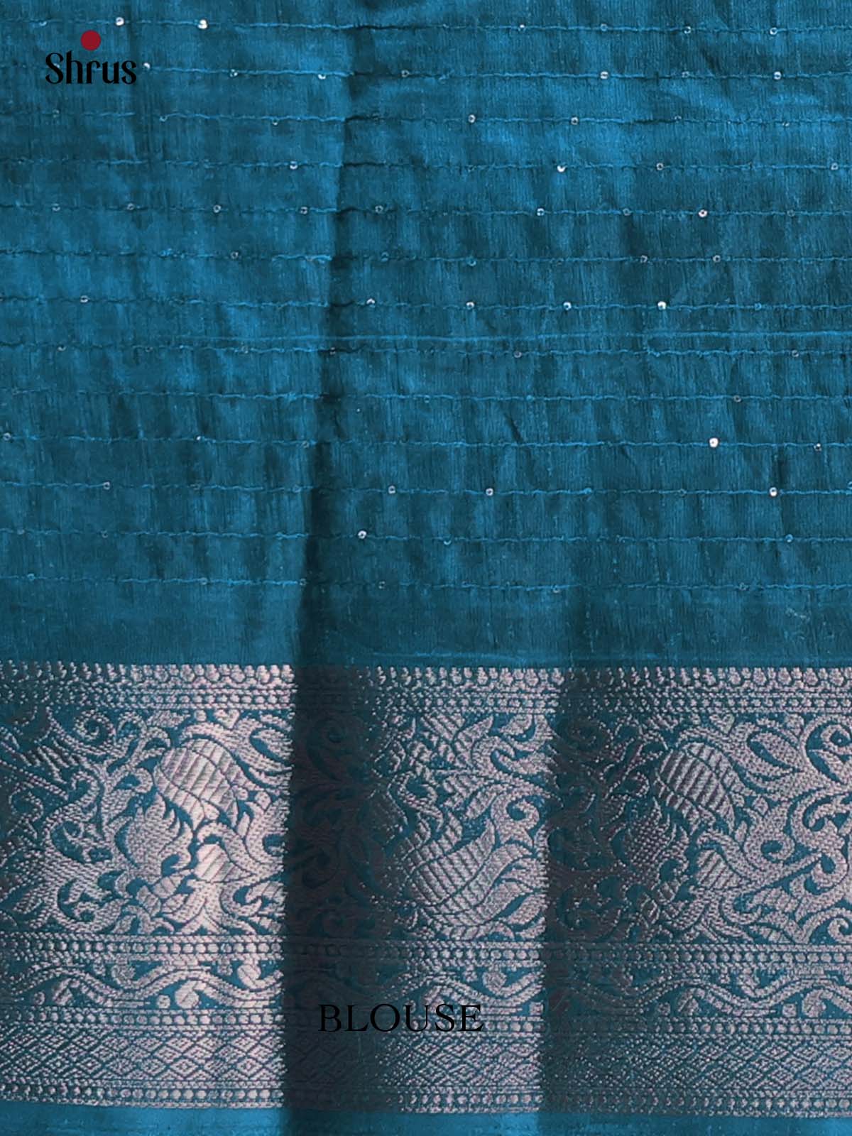 Blue - Semi Tussar Saree - Shop on Shrus.com