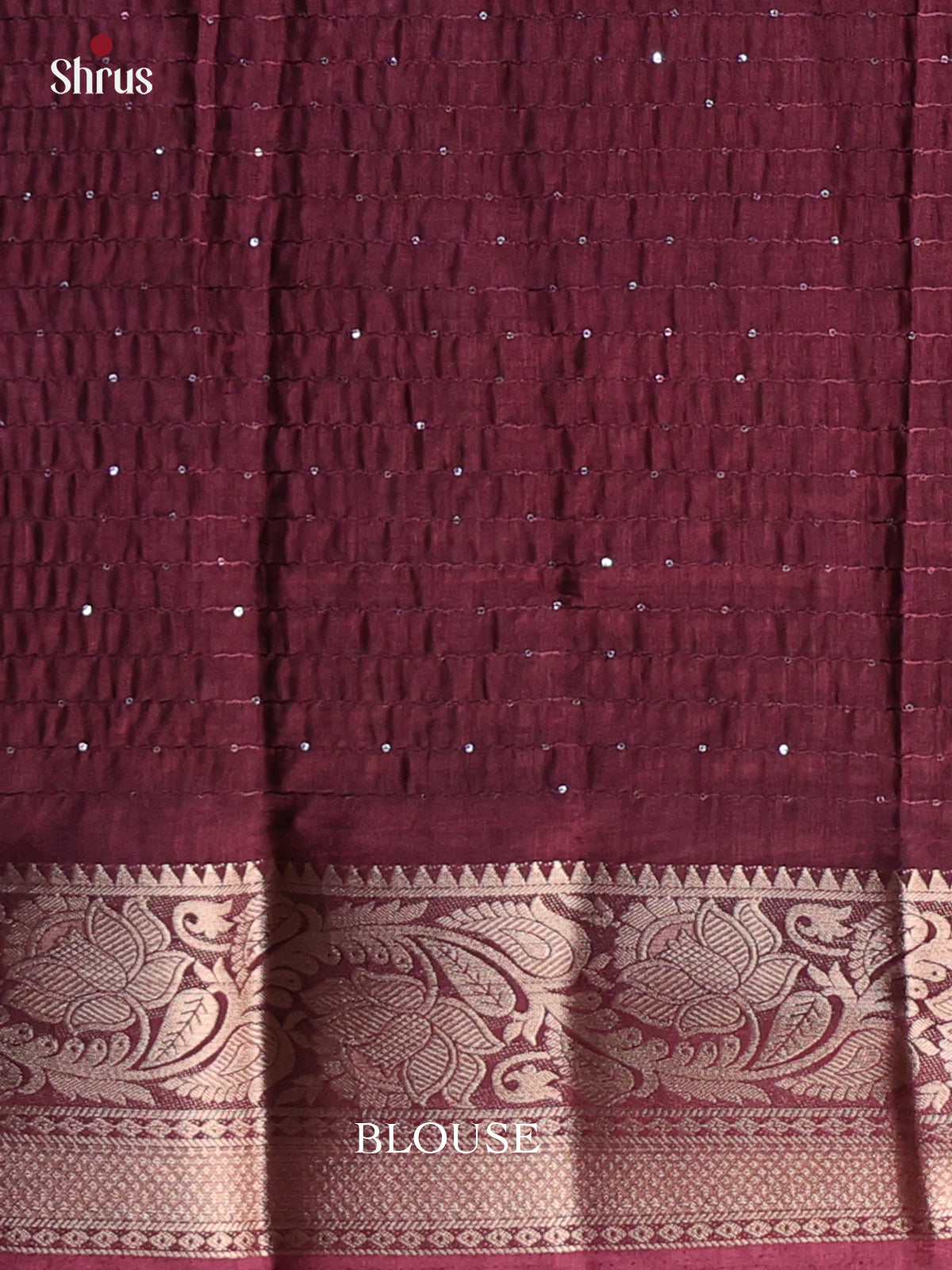 Brown - Semi Tussar Saree - Shop on Shrus.com