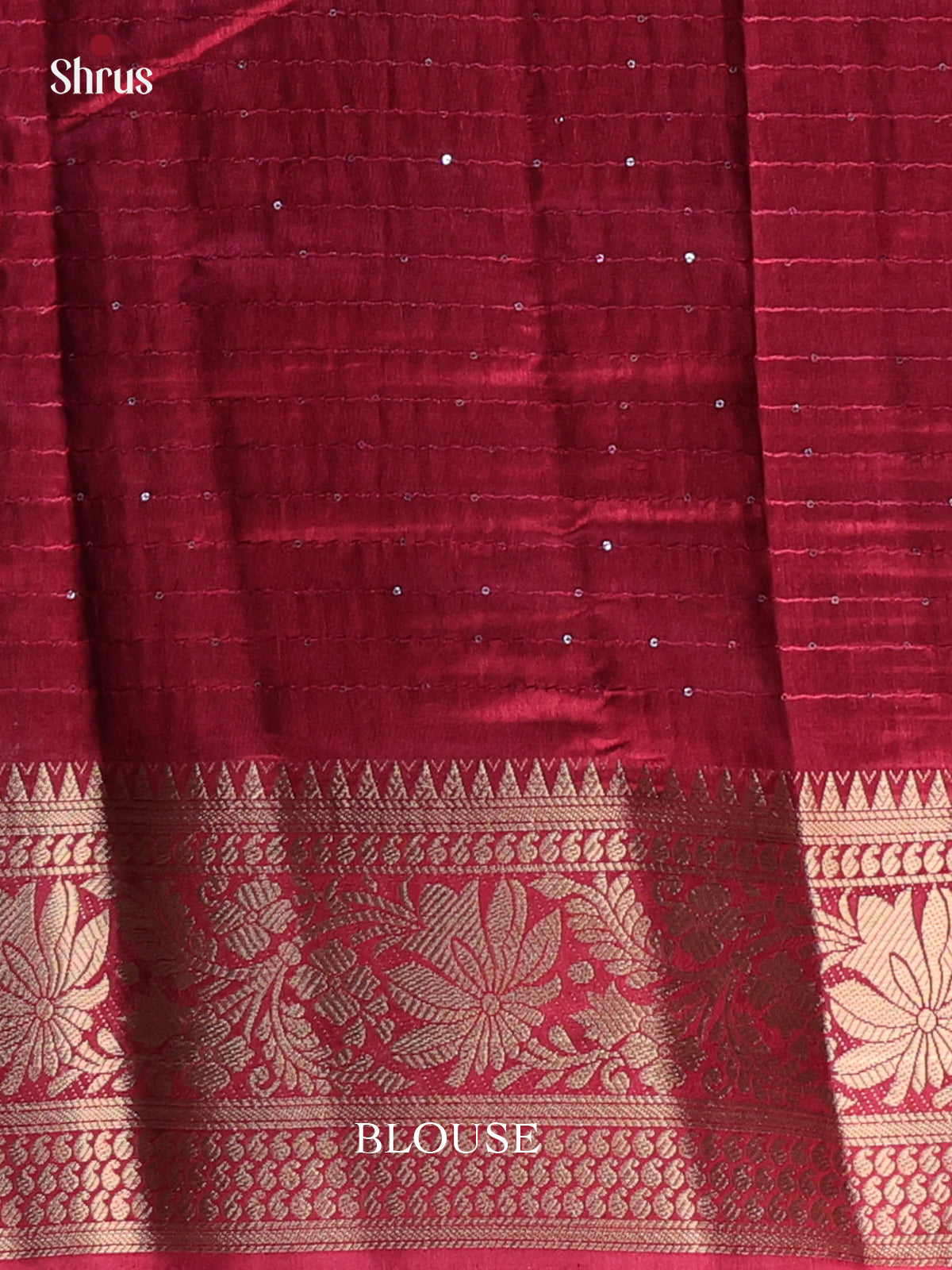 Maroon - Semi Tussar Saree - Shop on Shrus.com