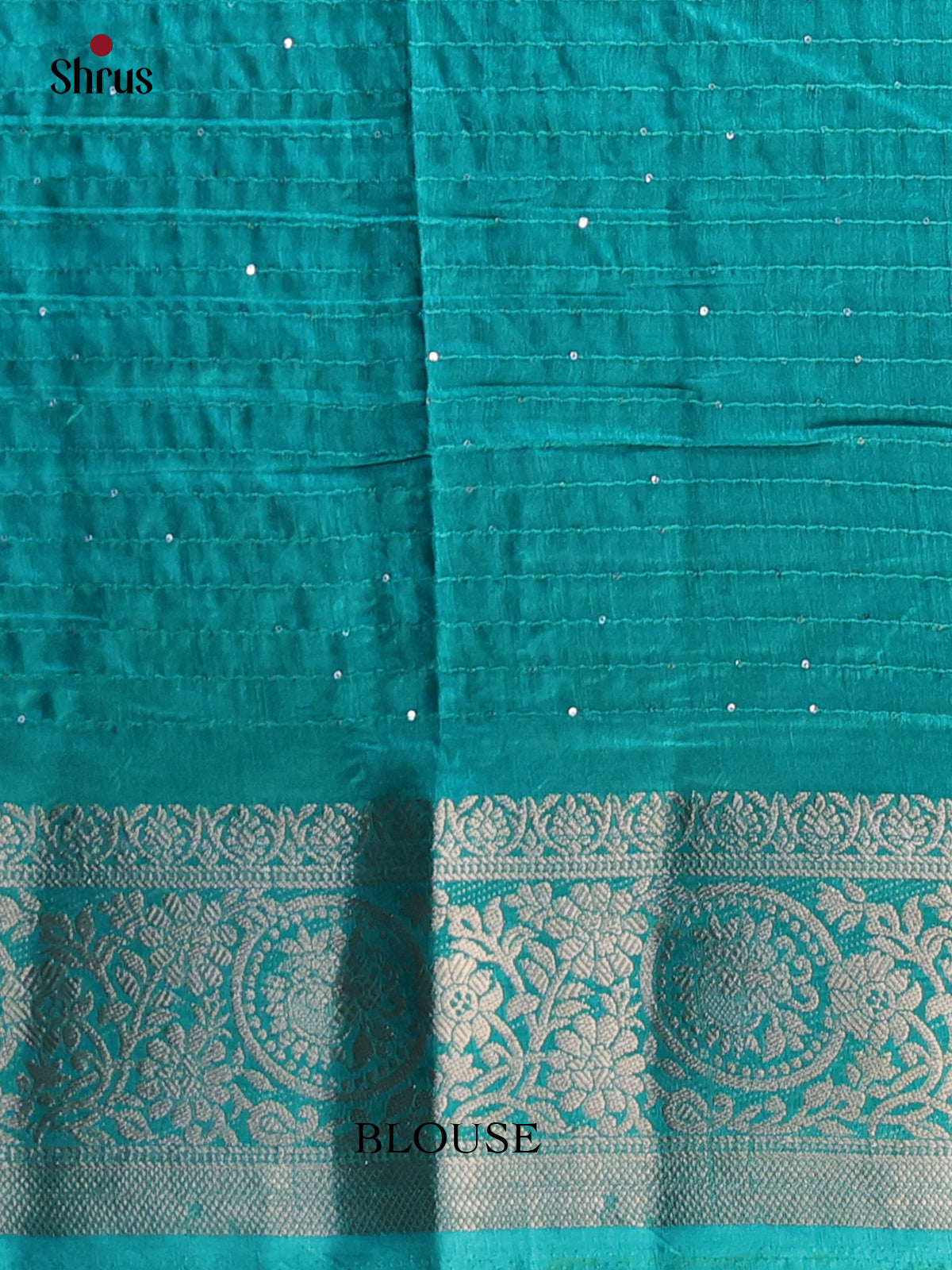 Teal- Semi Tussar Saree - Shop on Shrus.com
