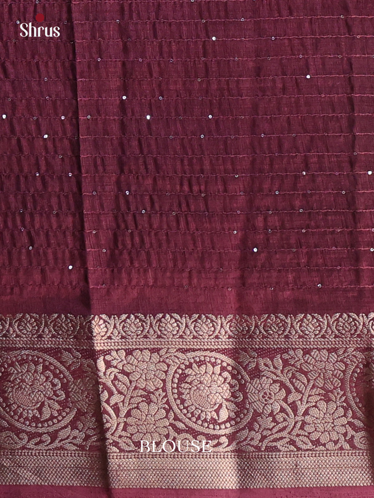 Brown - Semi Tussar Saree - Shop on Shrus.com