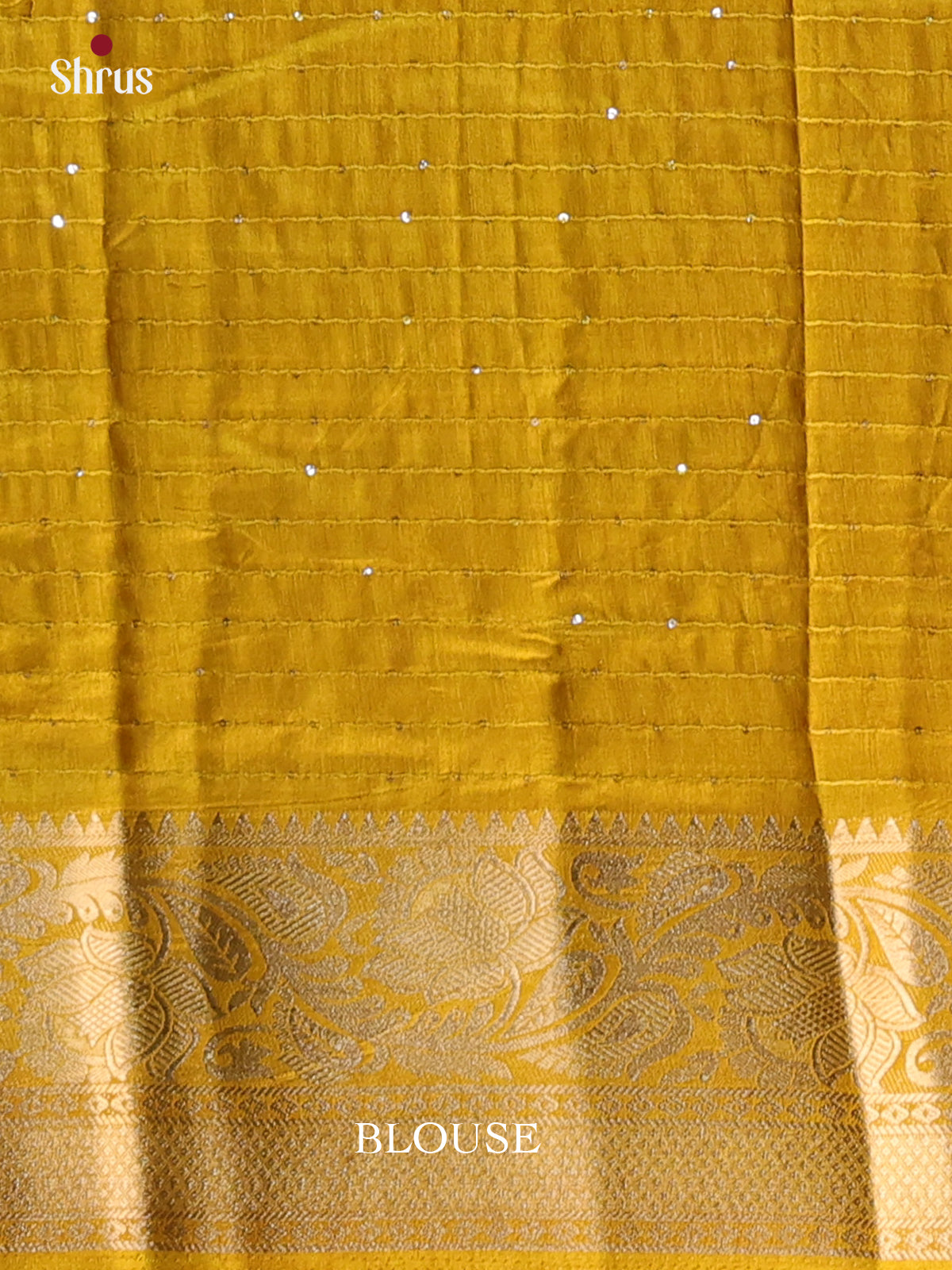 Mustard - Semi Tussar Saree - Shop on Shrus.com