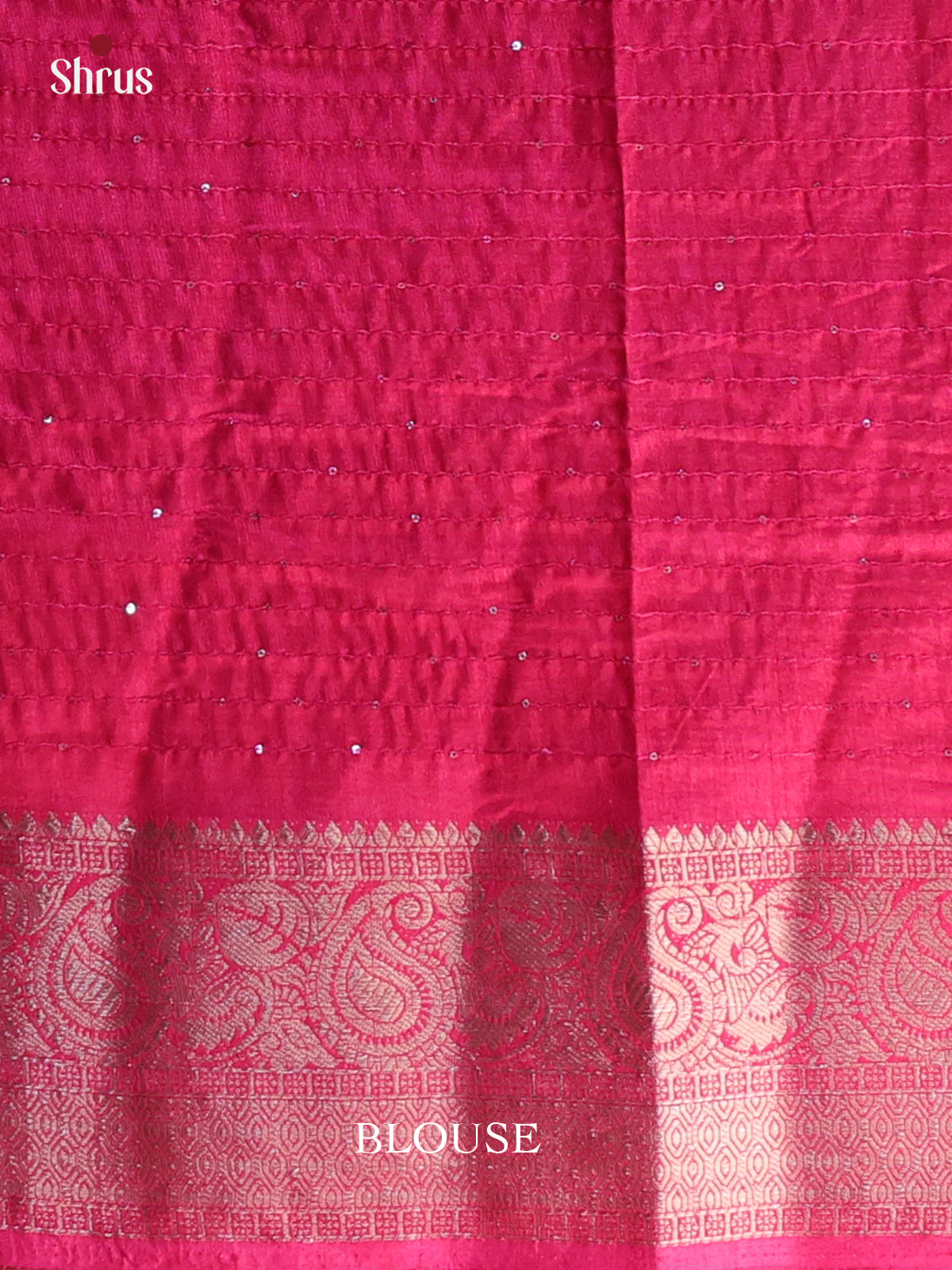 Rani Pink - Semi Tussar Saree - Shop on Shrus.com