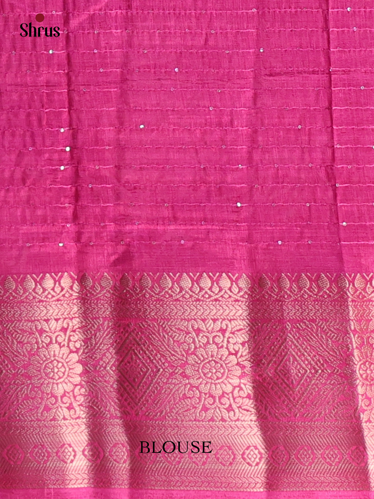 Pink - Semi Tussar Saree - Shop on Shrus.com