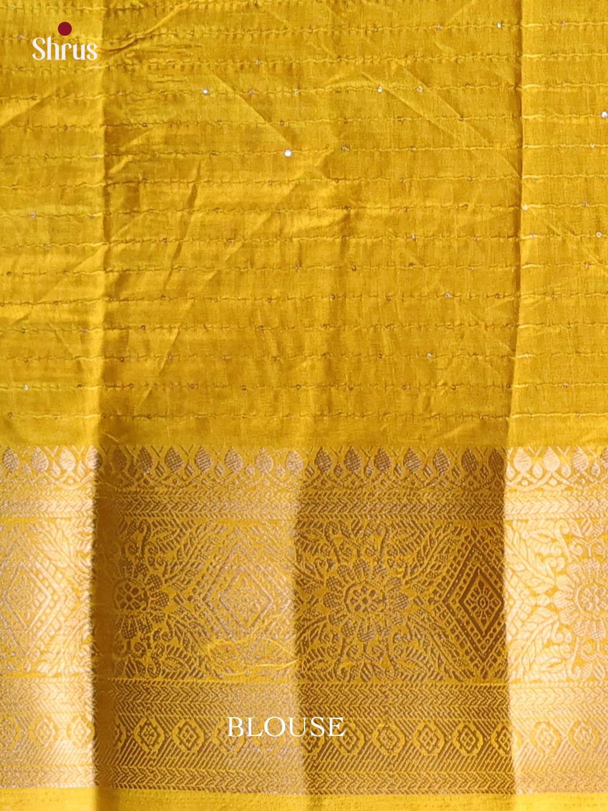 Yellow - Semi Tussar Saree - Shop on Shrus.com
