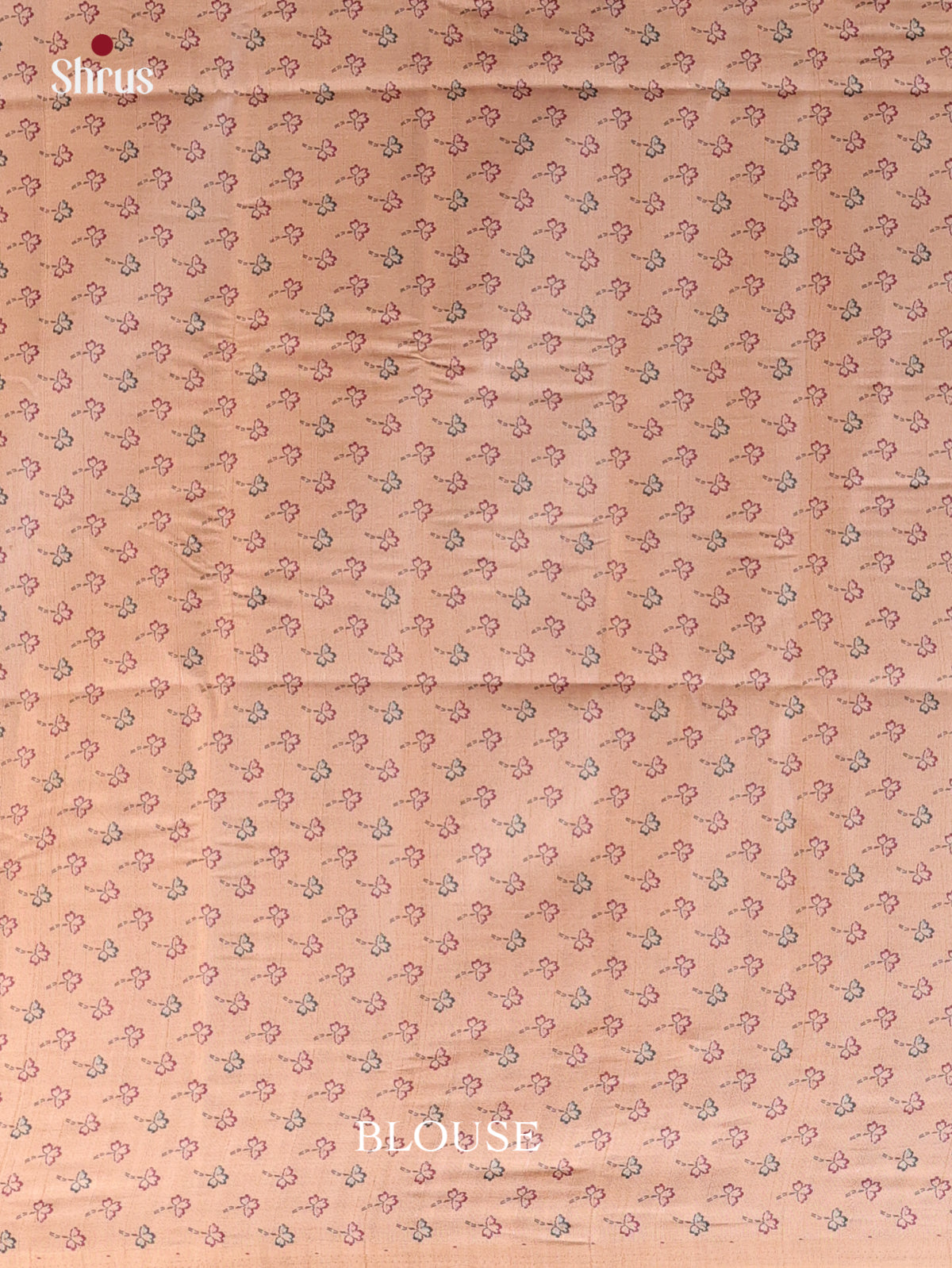 Peach - Printed Tussar Saree - Shop on Shrus.com