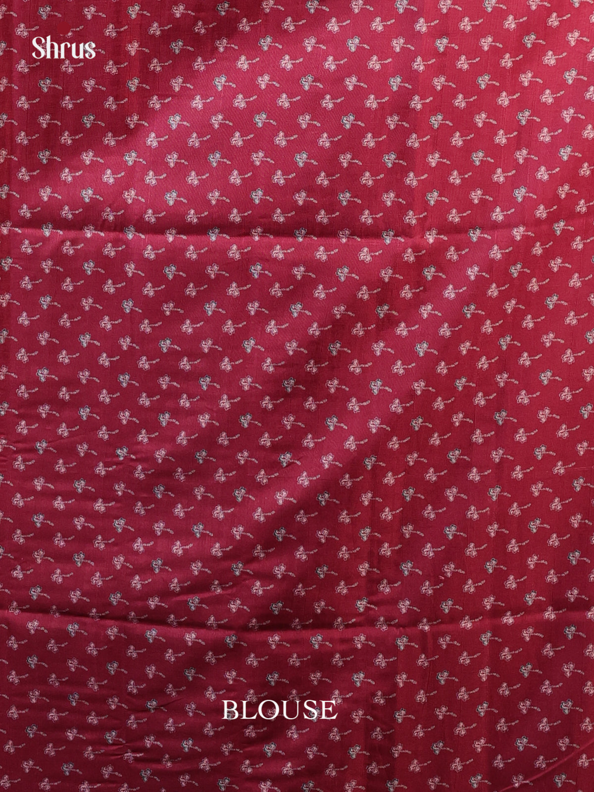 Maroon - Printed Tussar Saree - Shop on Shrus.com