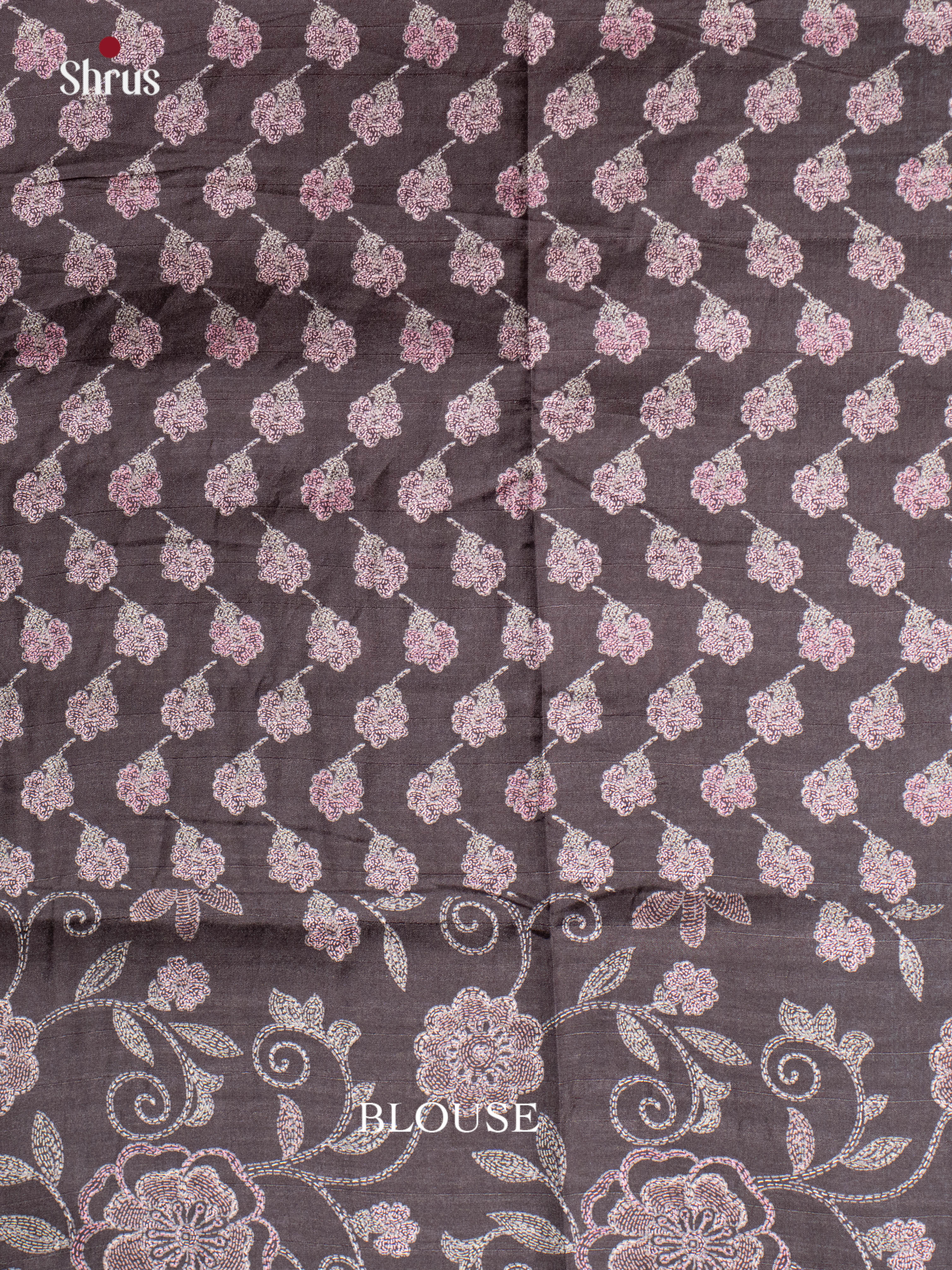 Black - Printed Tussar Saree - Shop on Shrus.com