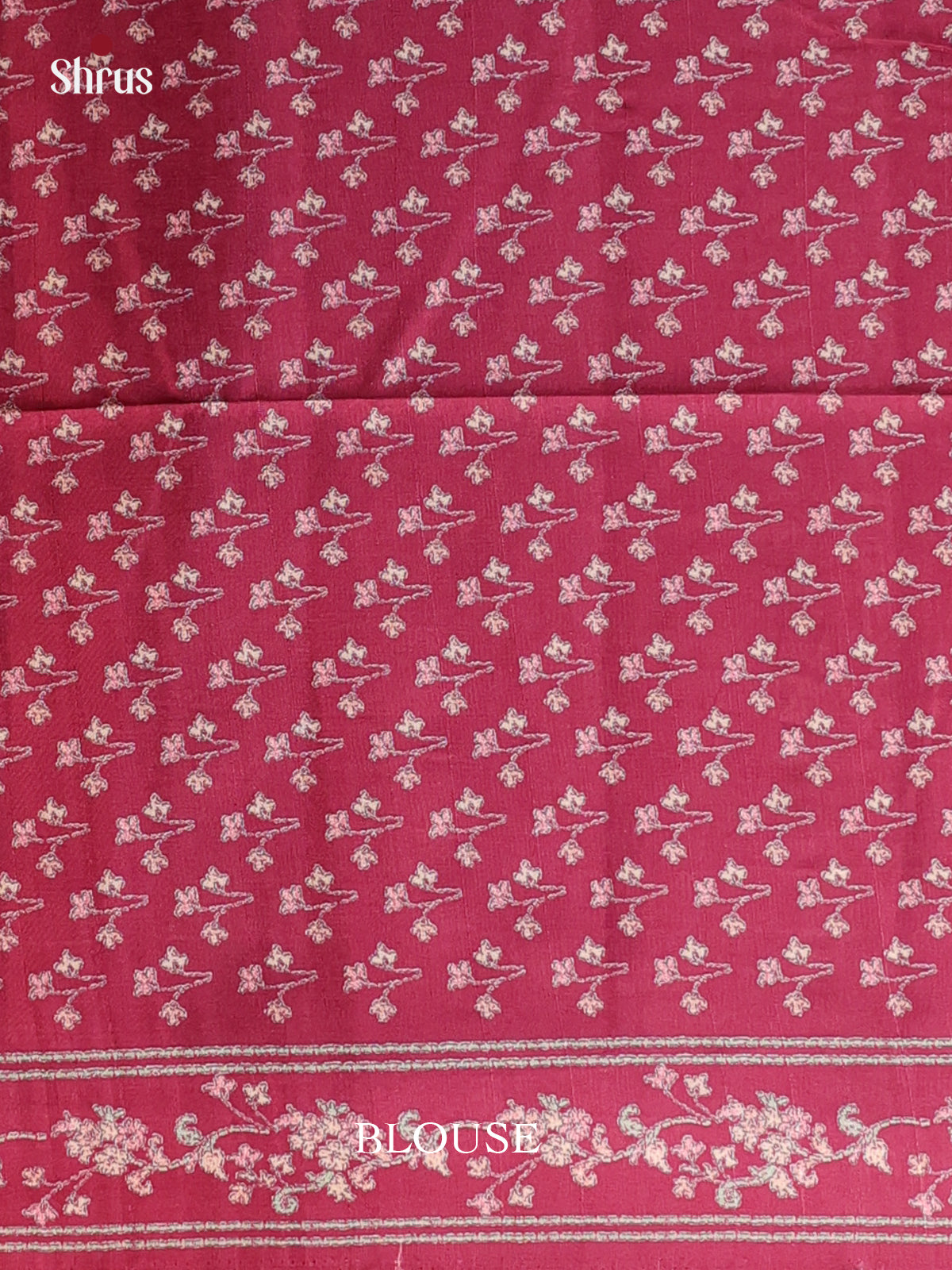 Maroon - Printed Tussar Saree - Shop on Shrus.com