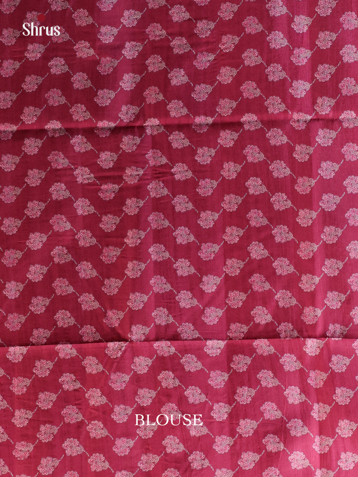 Maroon - Printed Tussar Saree - Shop on Shrus.com