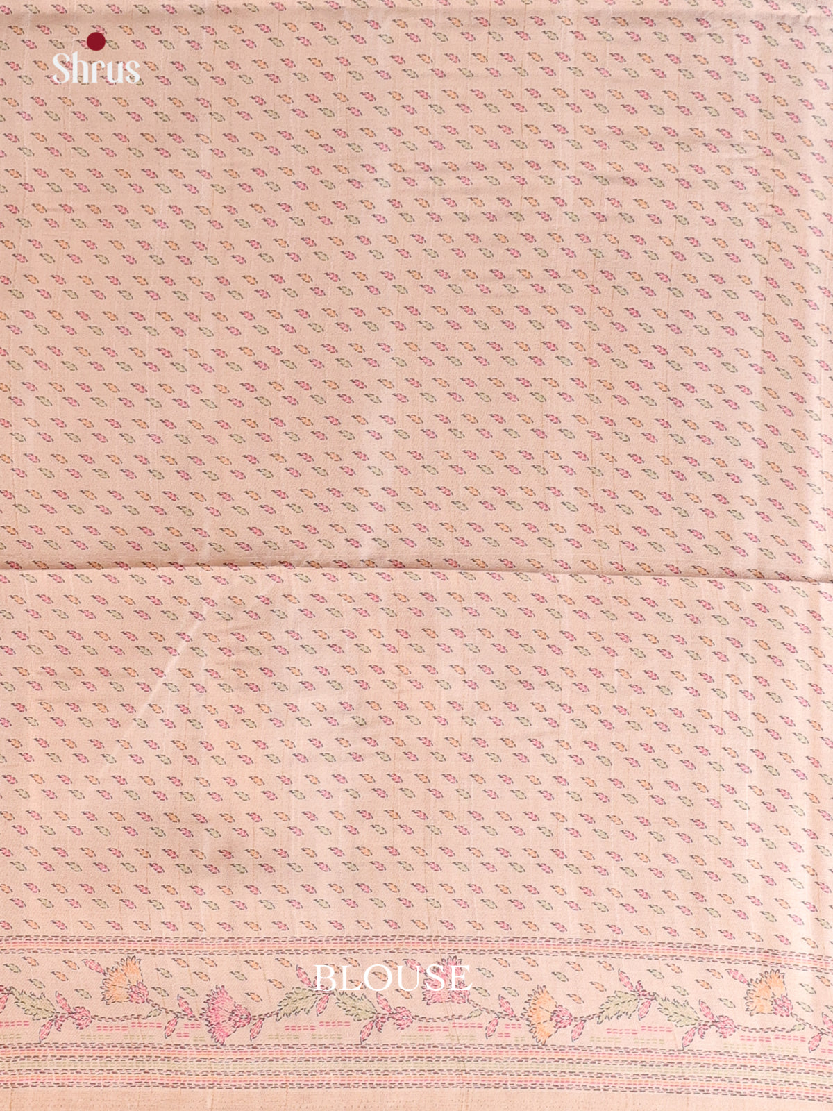 Lite Peach - Printed Tussar Saree - Shop on Shrus.com