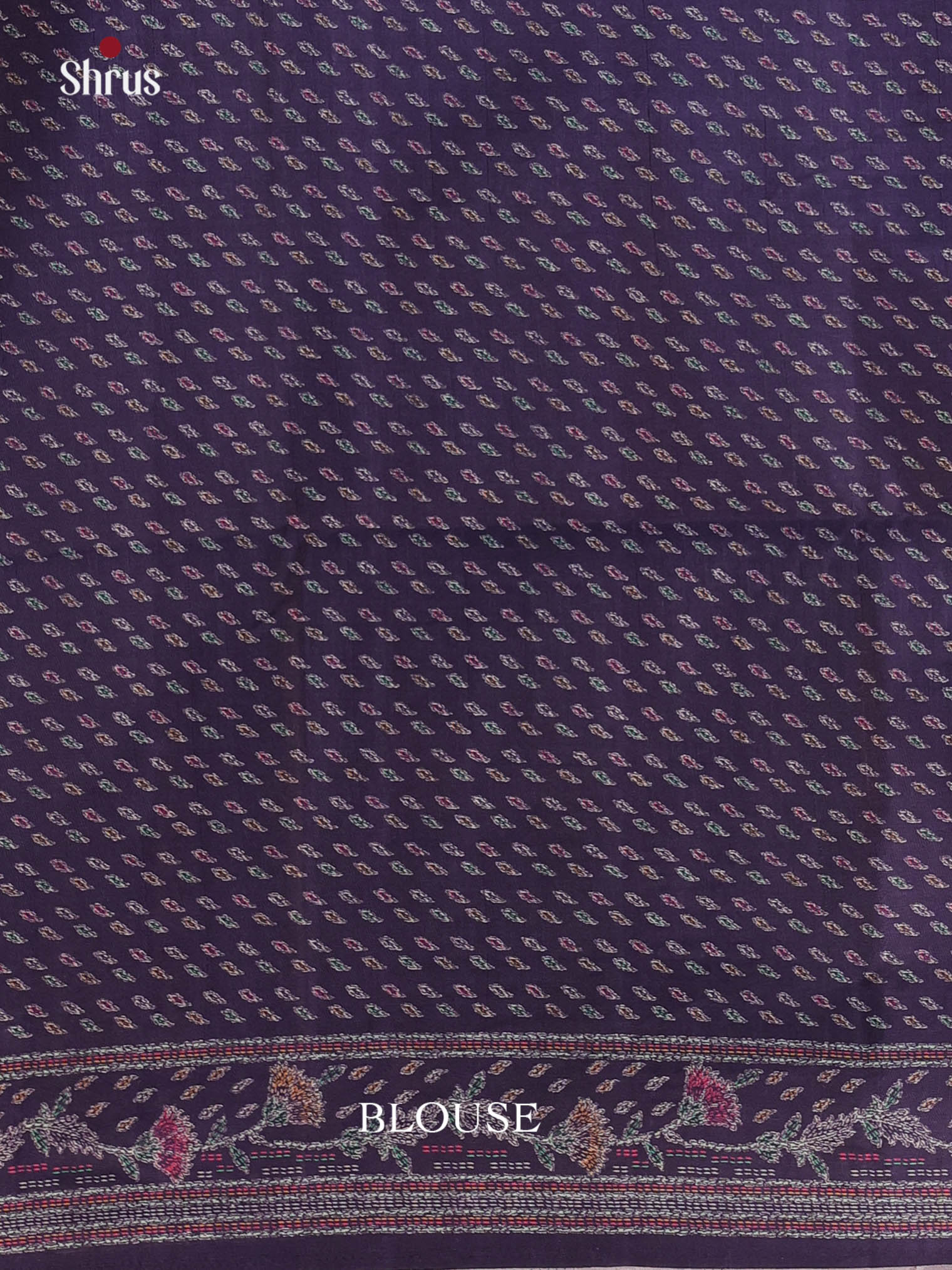 Violet - Printed Tussar Saree - Shop on Shrus.com