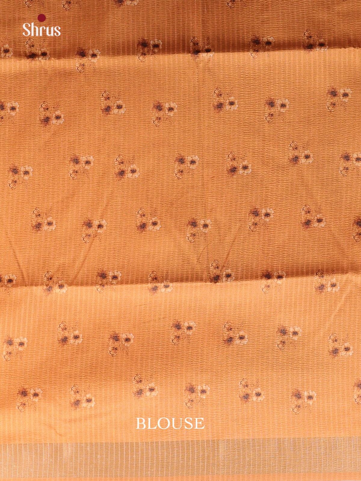 Orange - Bamboo silk Saree - Shop on Shrus.com