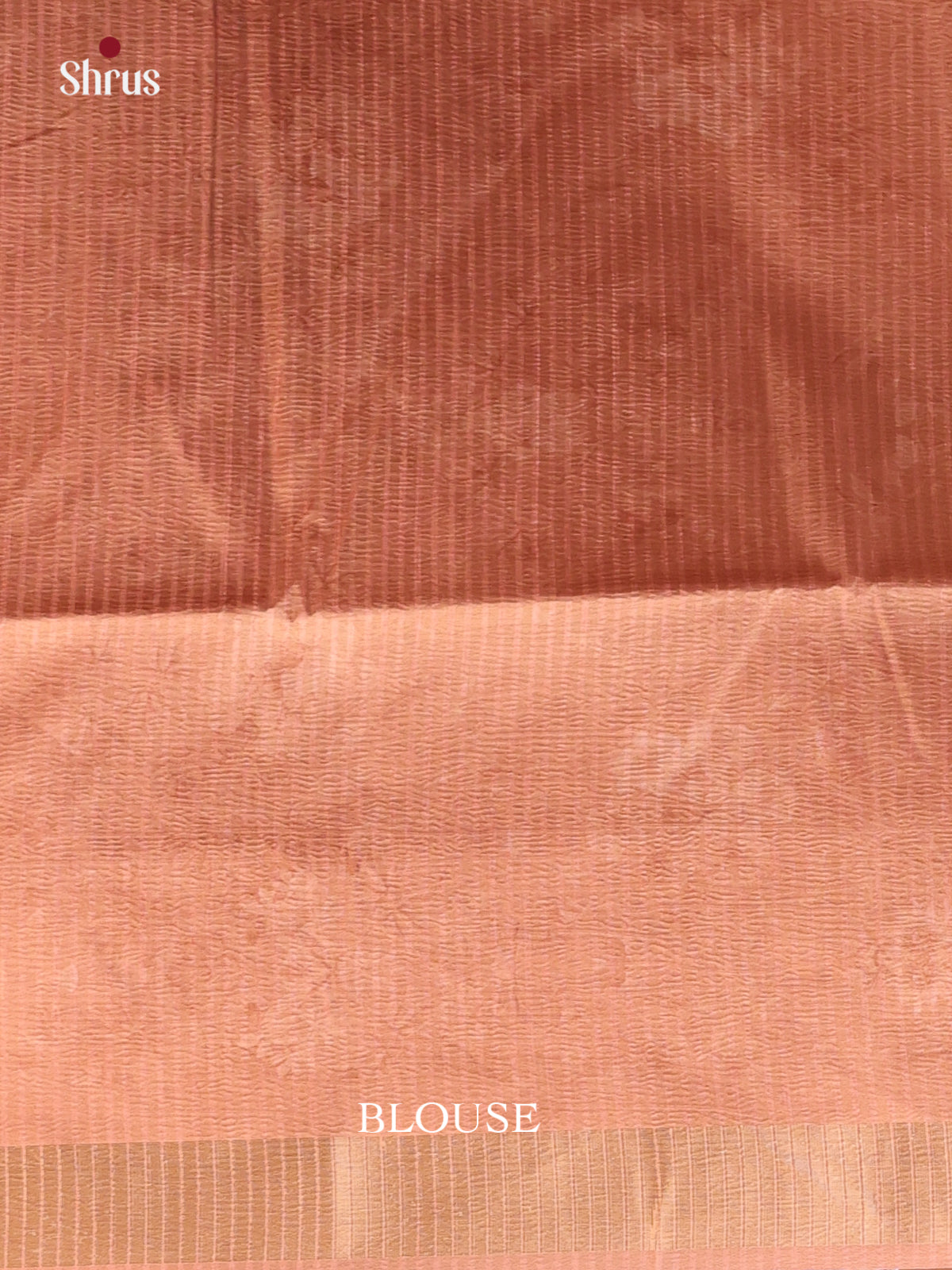 Peach- Bamboo silk Saree - Shop on Shrus.com
