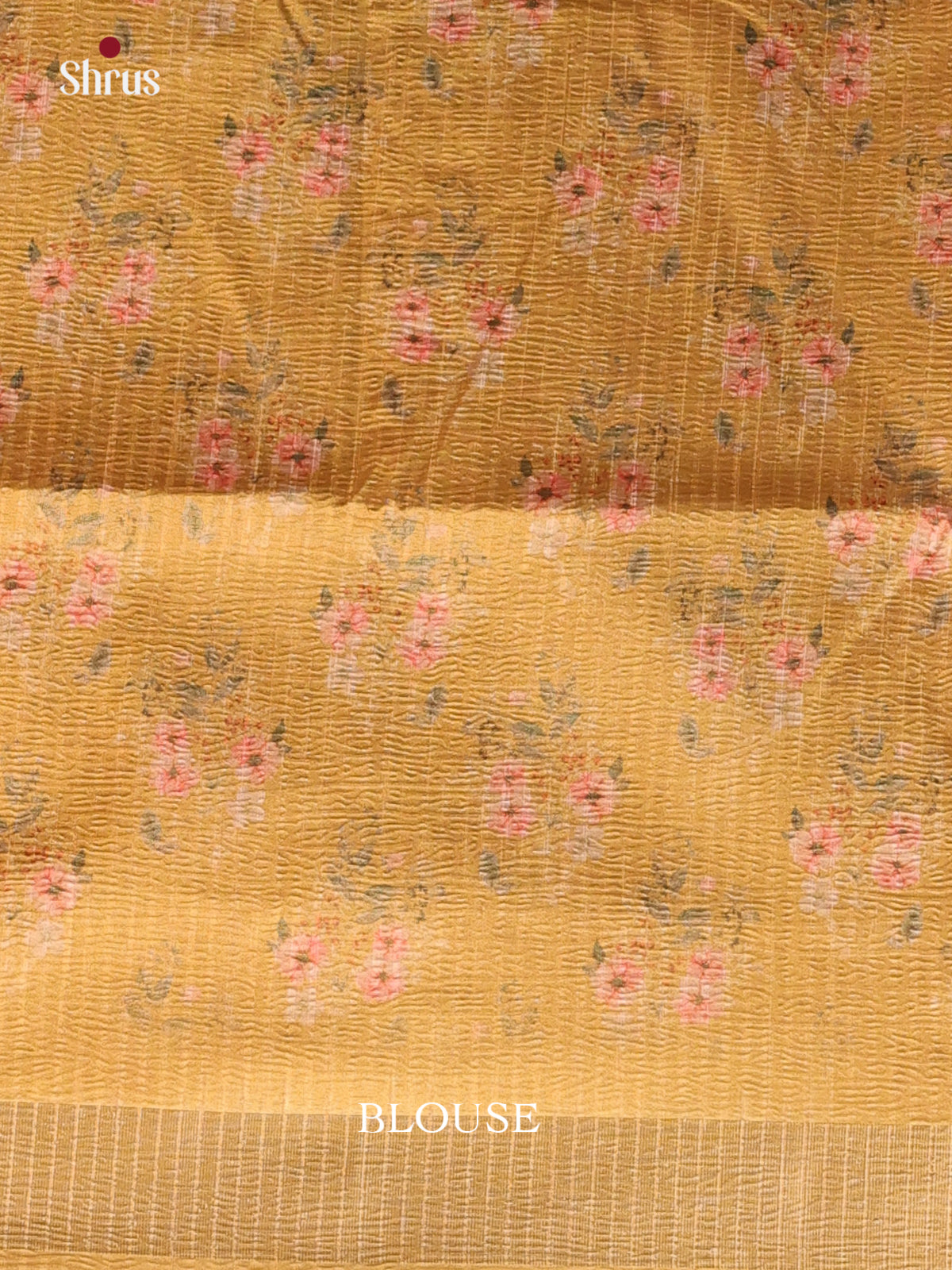 Mustard- Bamboo silk Saree - Shop on Shrus.com