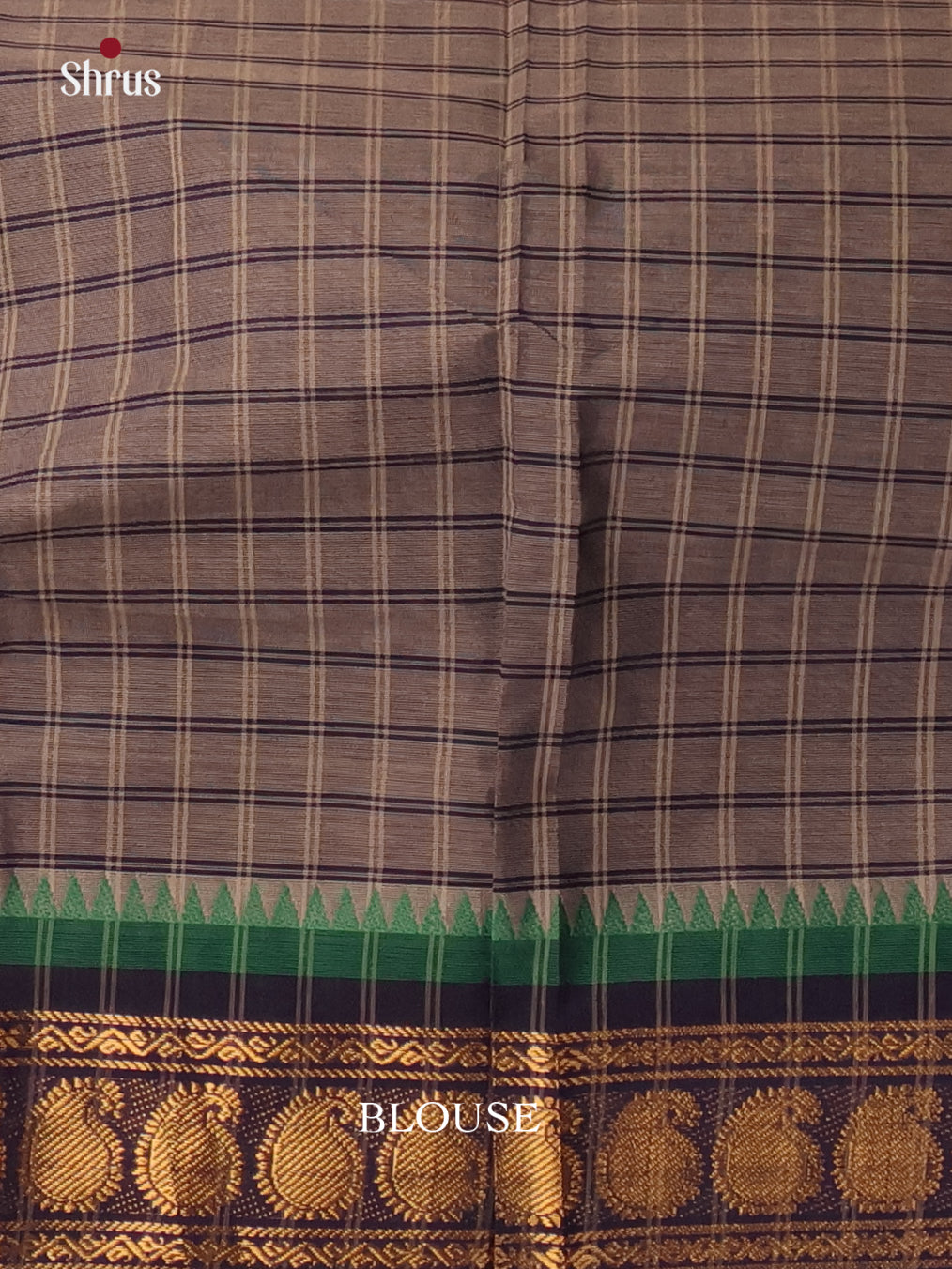 Grey & Blue - Chettinad Cotton Saree - Shop on Shrus.com