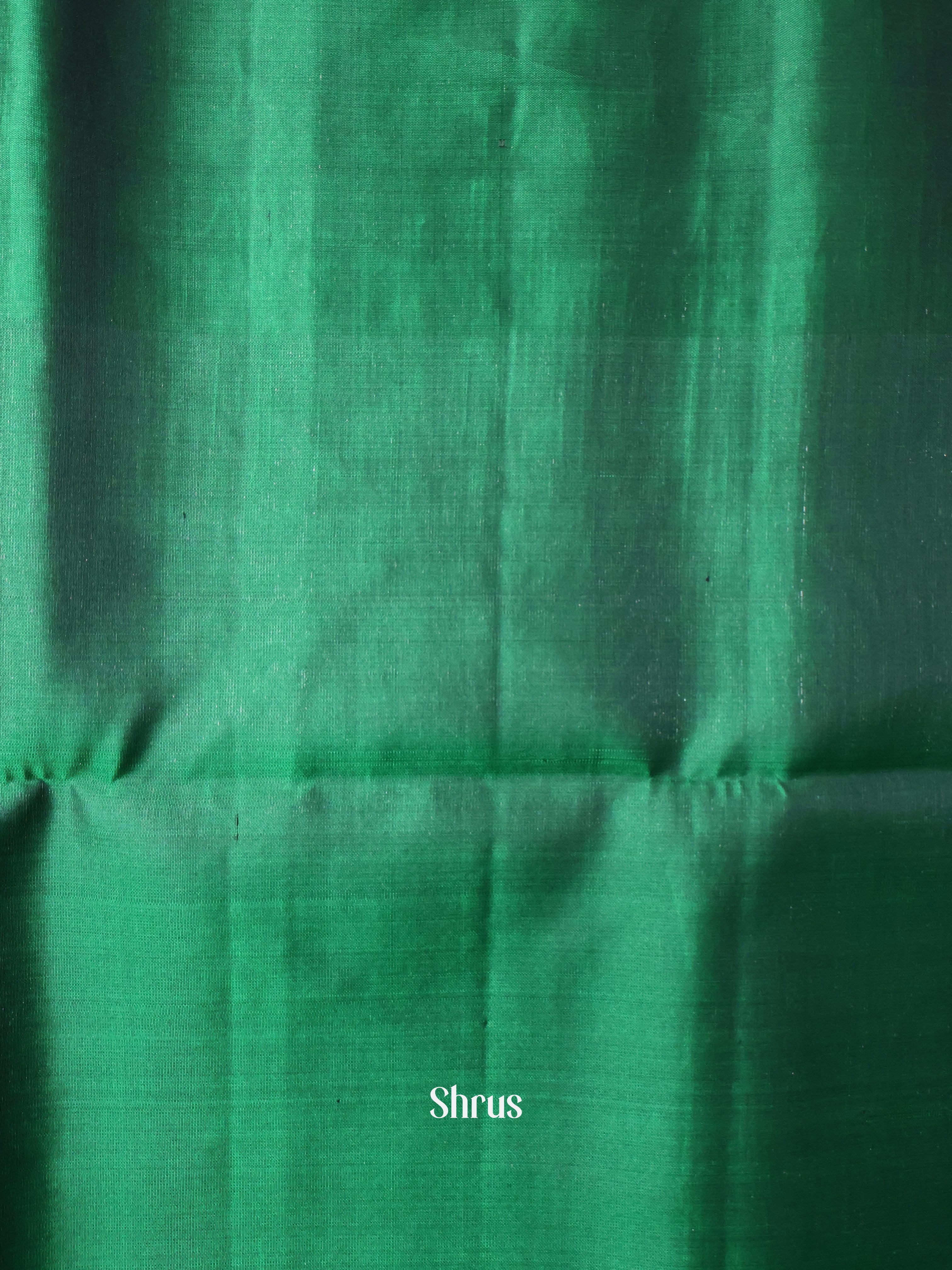 Maroon & Green - Soft Silk Saree - Shop on Shrus.com