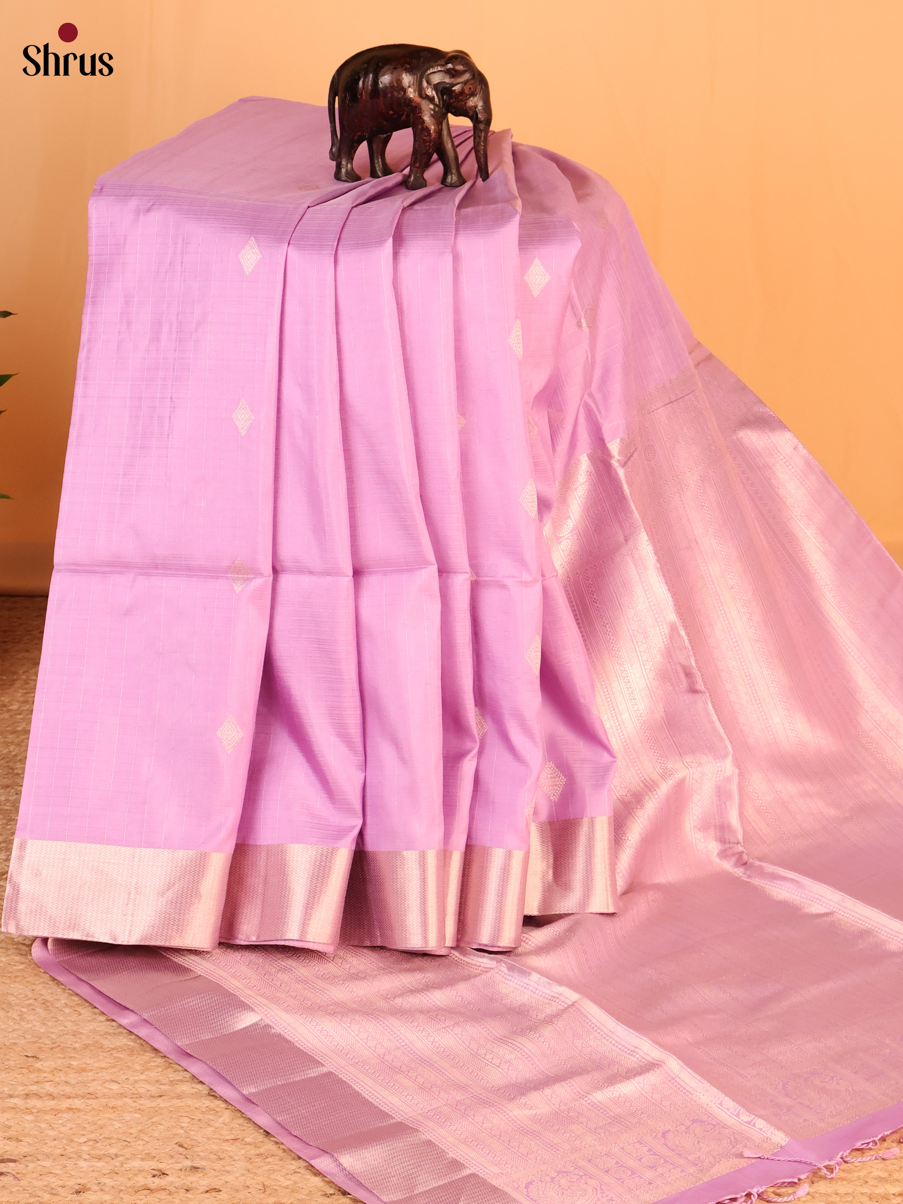 Lavender(Single Tone) - Soft Silk Saree - Shop on Shrus.com