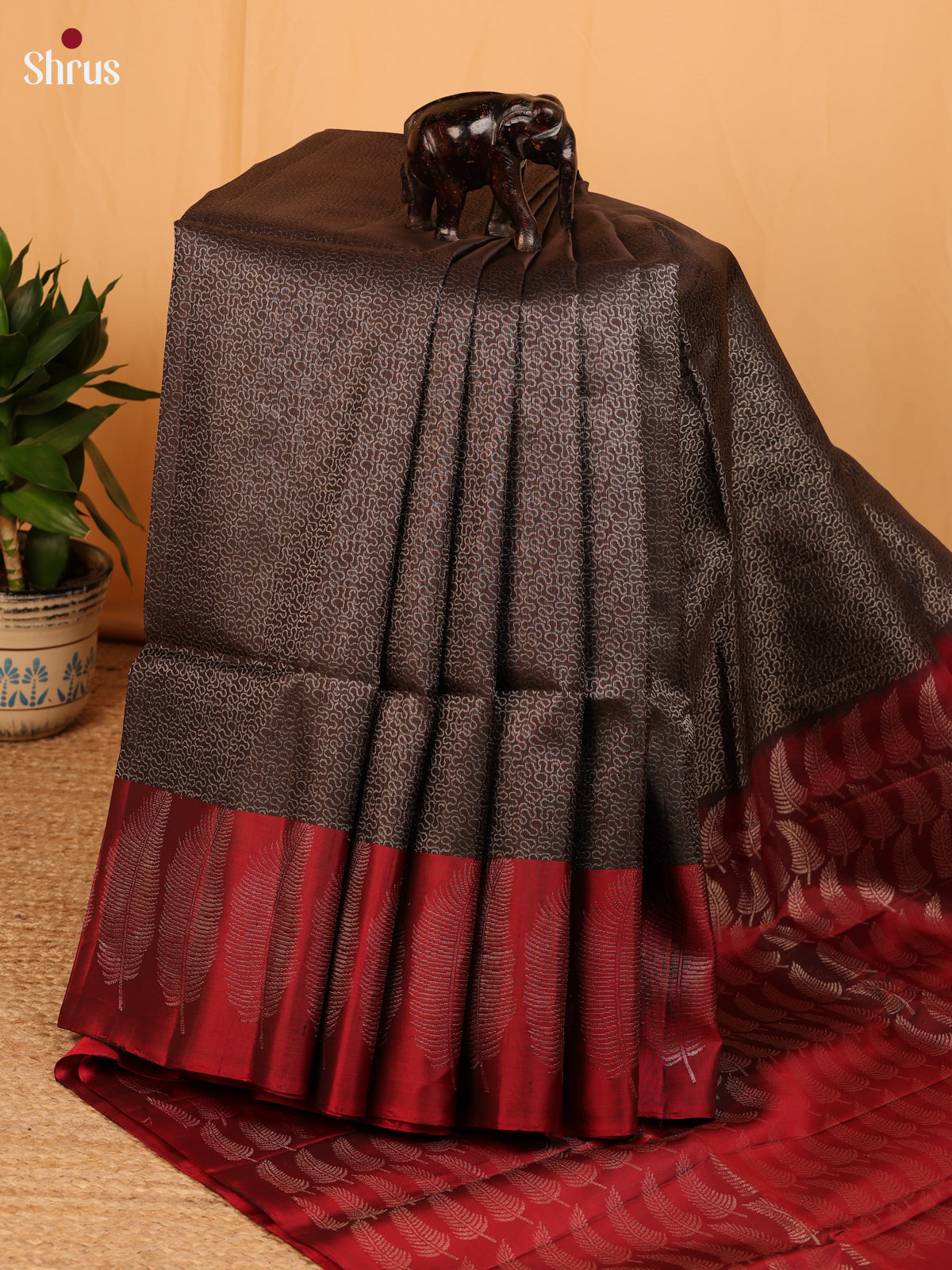 CKS22078 - Soft Silk Saree - Shop on Shrus.com
