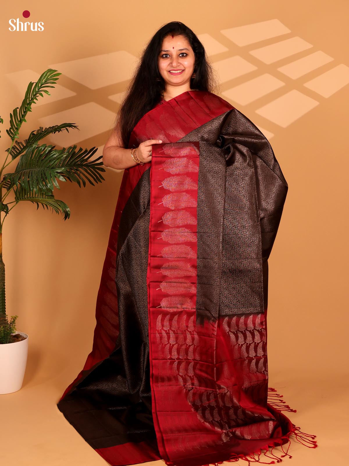 CKS22078 - Soft Silk Saree - Shop on Shrus.com