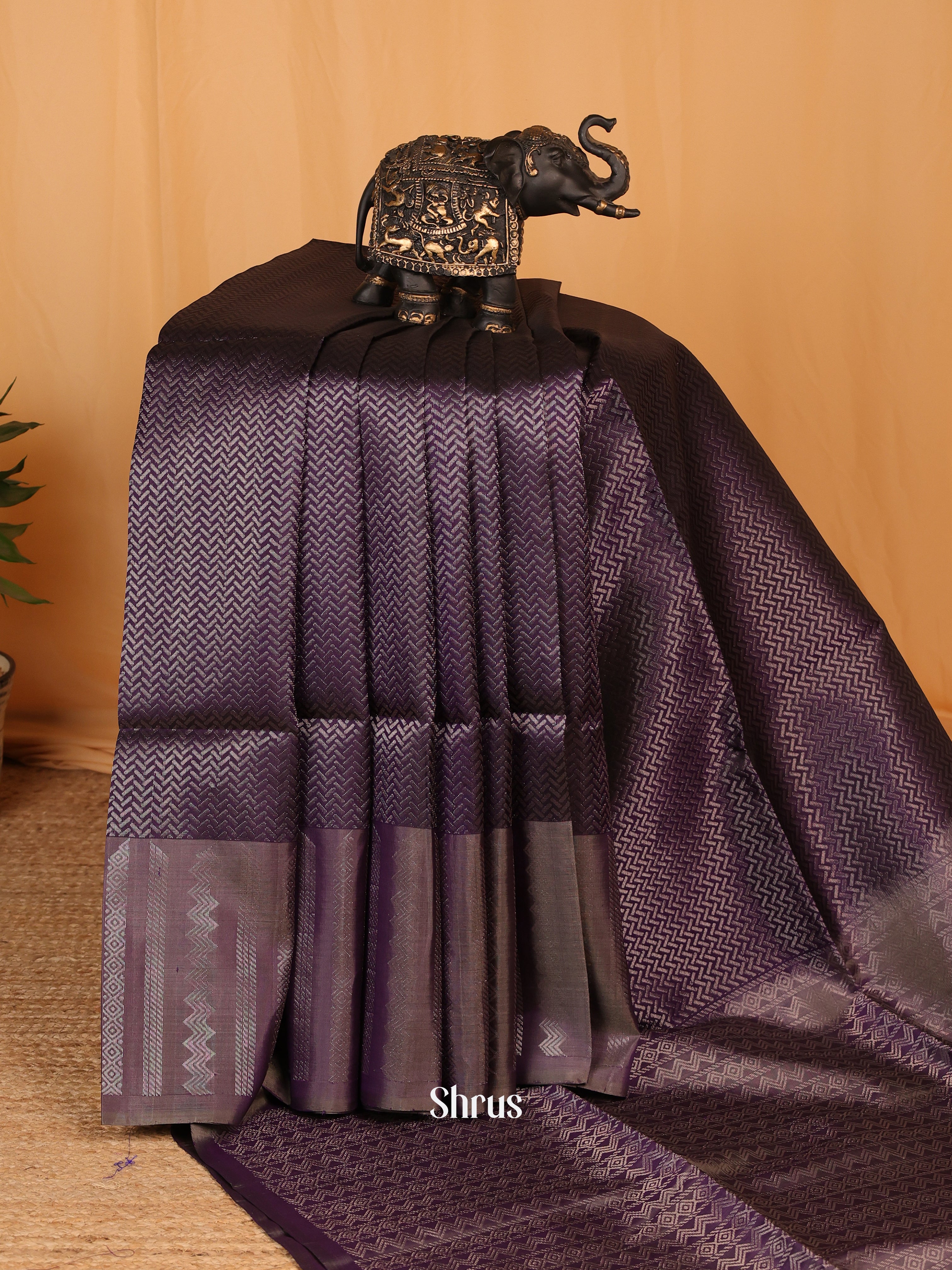 Violet - Soft Silk Saree - Shop on Shrus.com