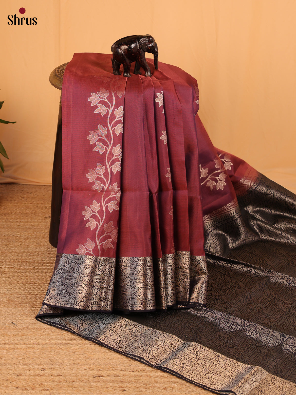Brown - Soft Silk Saree - Shop on Shrus.com