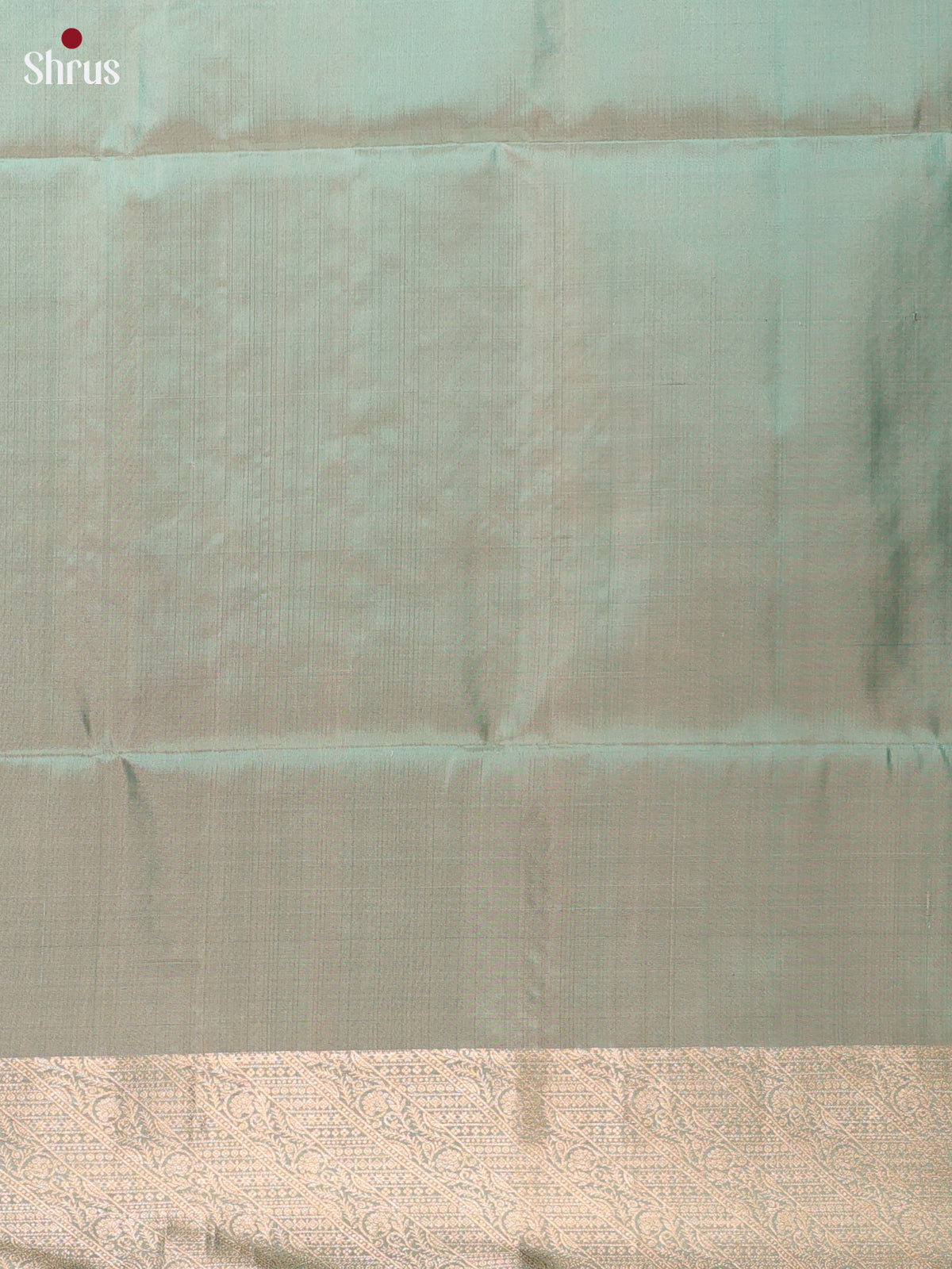 Elegant Teal Green Soft Silk Saree with Floral Zari Vines, Grey Border & Brocade Pallu - Shop on Shrus.com
