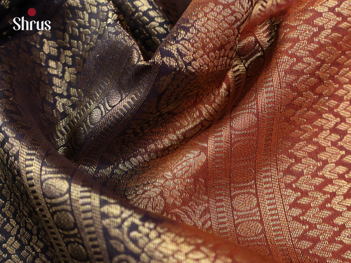 Brown & Rust - Soft Silk Saree - Shop on Shrus.com