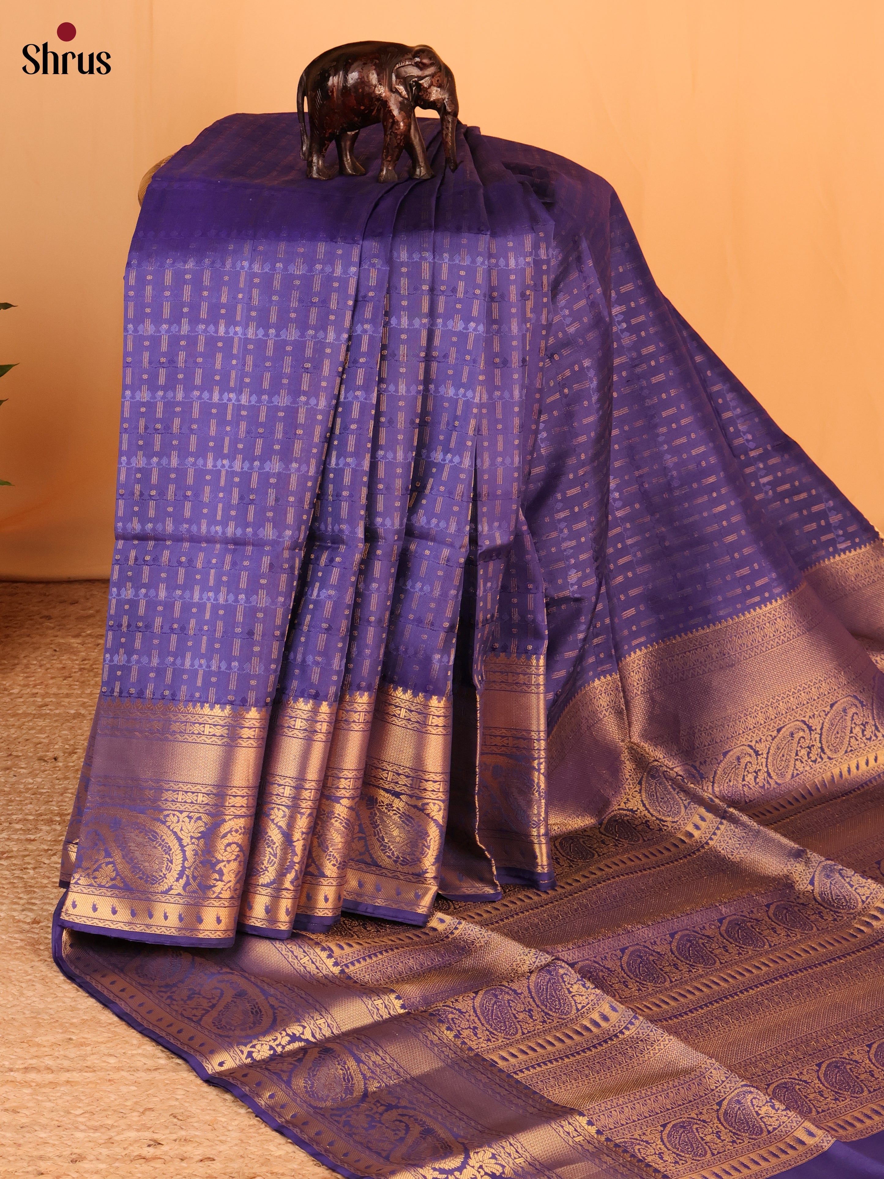 Violet - Soft Silk Saree - Shop on Shrus.com