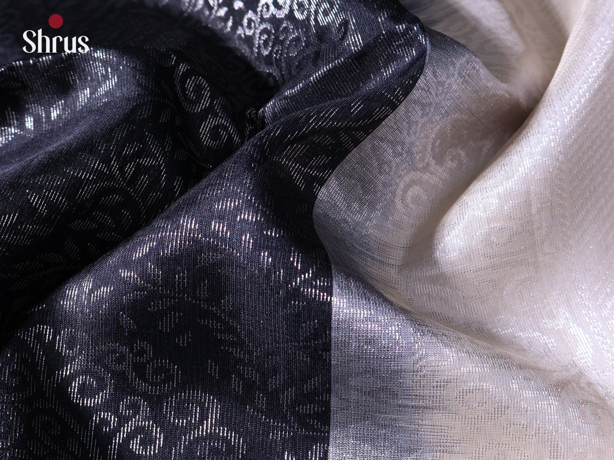 Elegant Black Soft Silk Saree with Brocade Pattern, Cream Zari Border & Rich Brocade Pallu-3