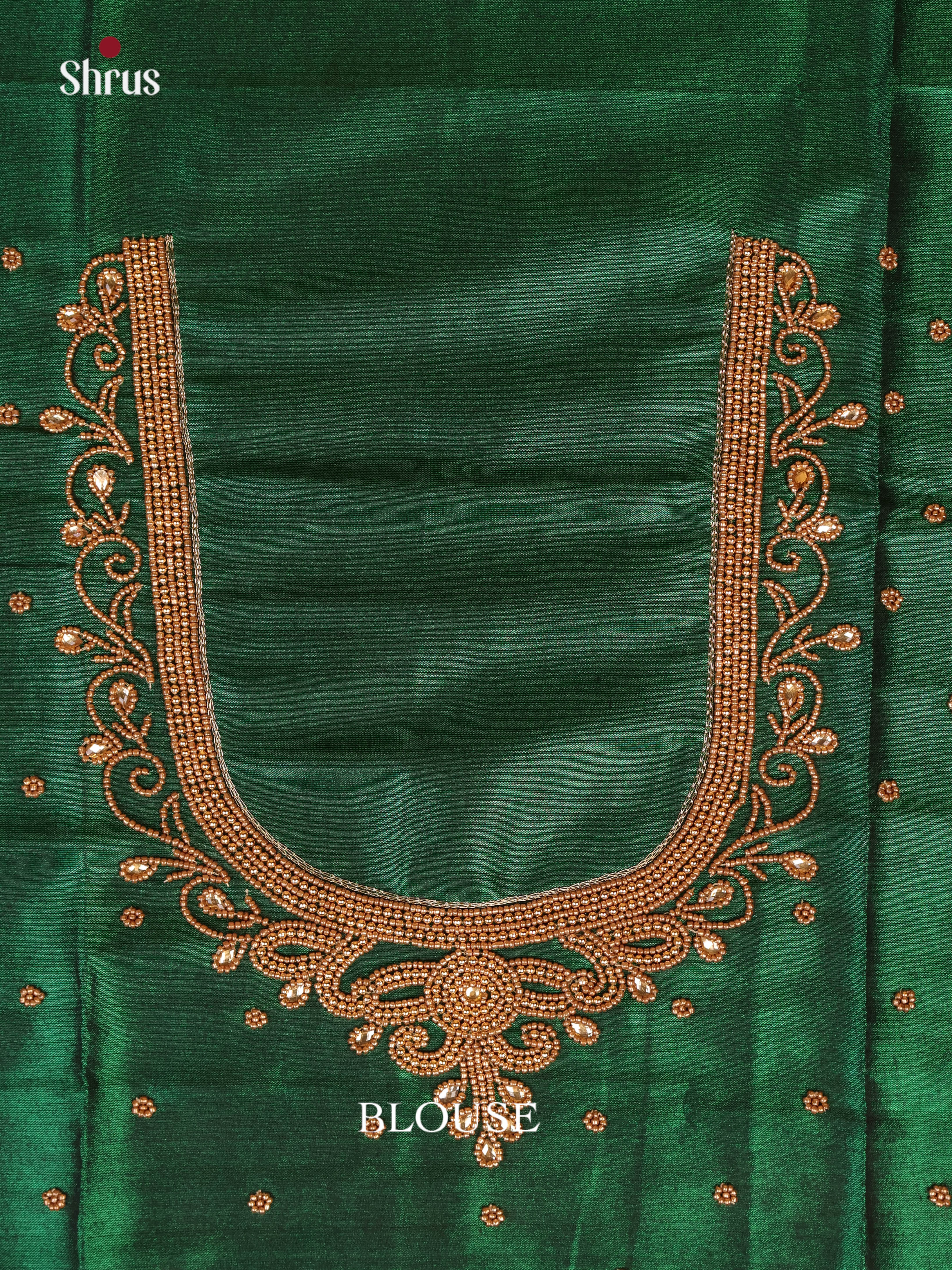 Green - Aari Blouse - Shop on Shrus.com